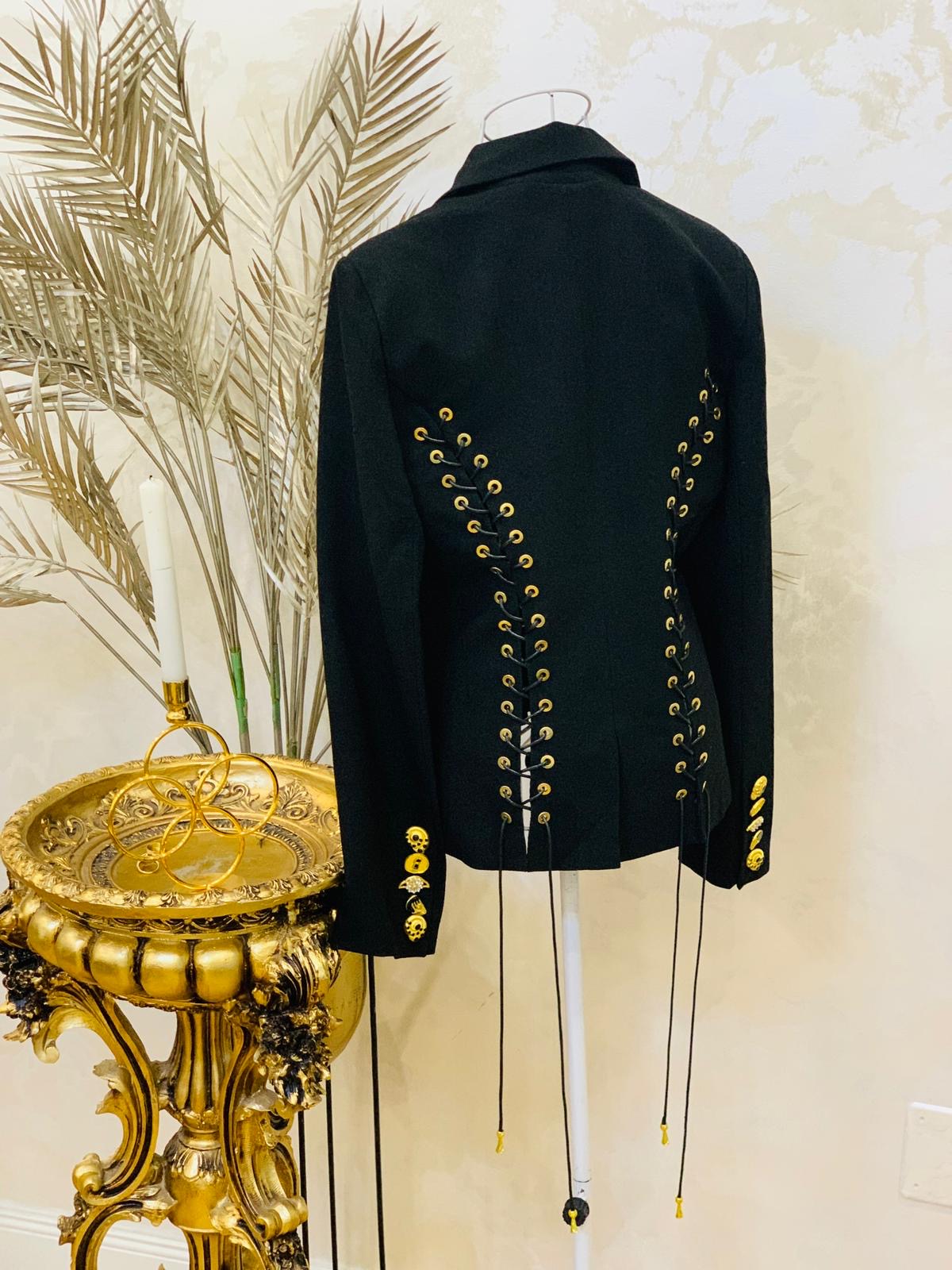 Sacou negru cu detalii aurii