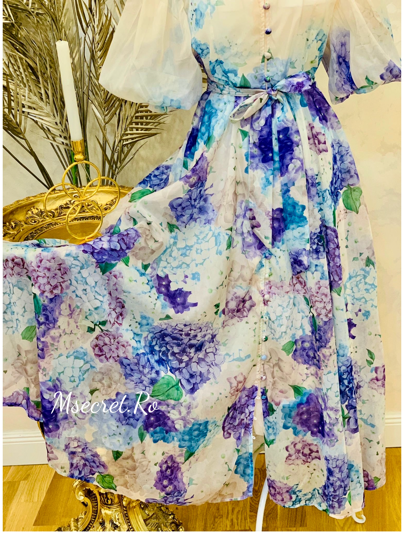 Rochie midi cu flori