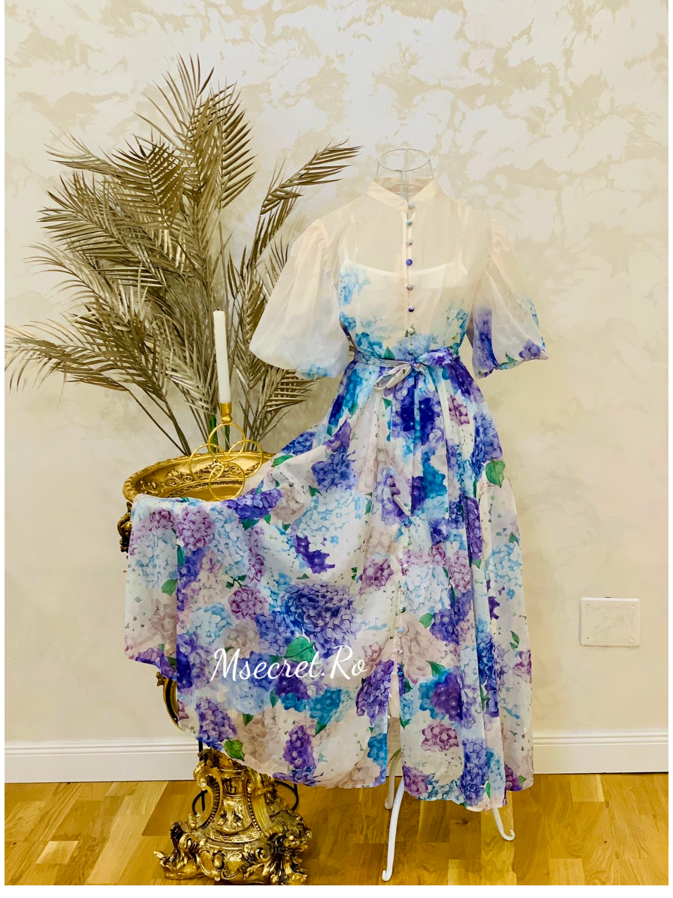 Rochie midi cu flori