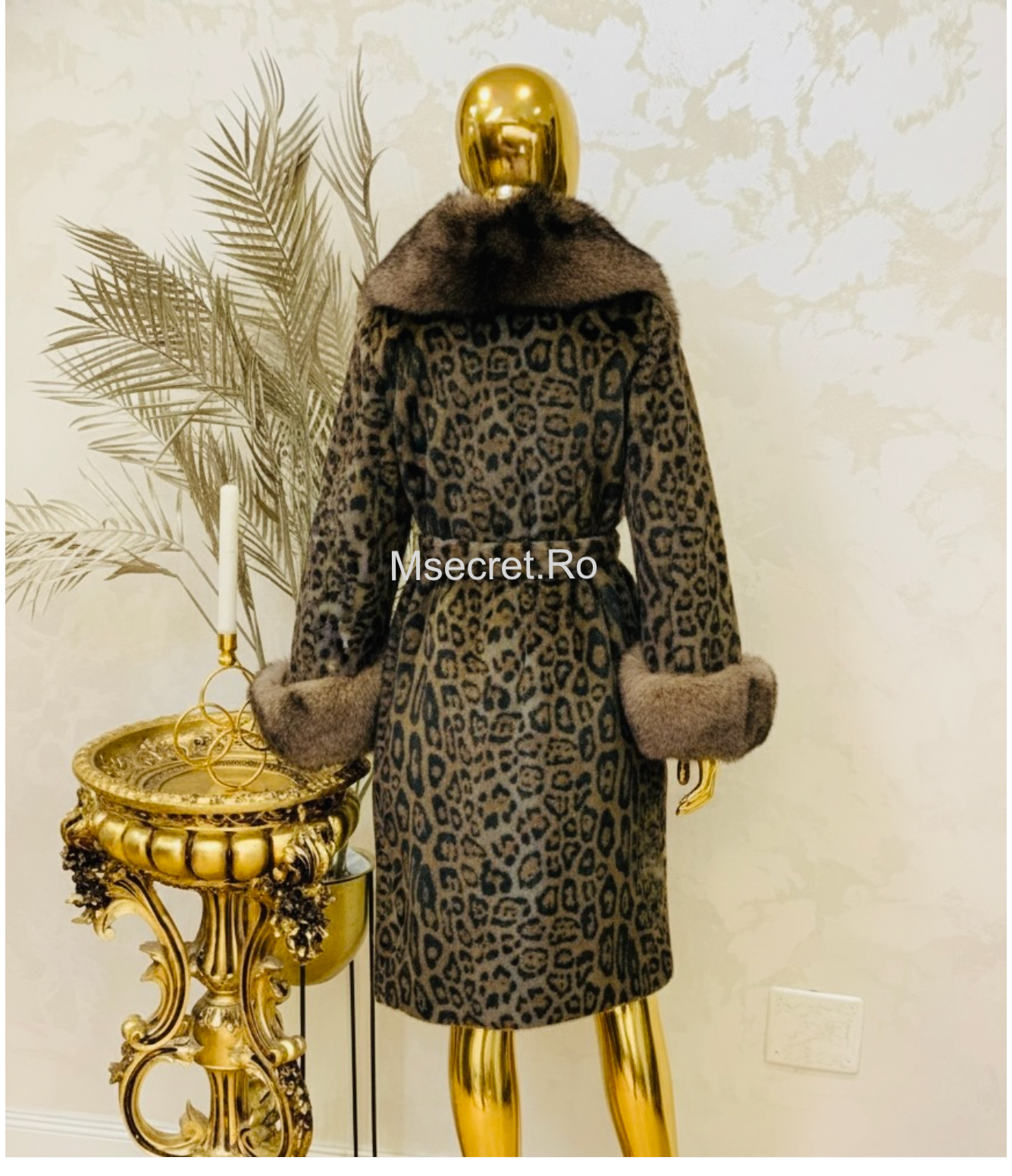 Haina de blana animal print alcantara si vulpe