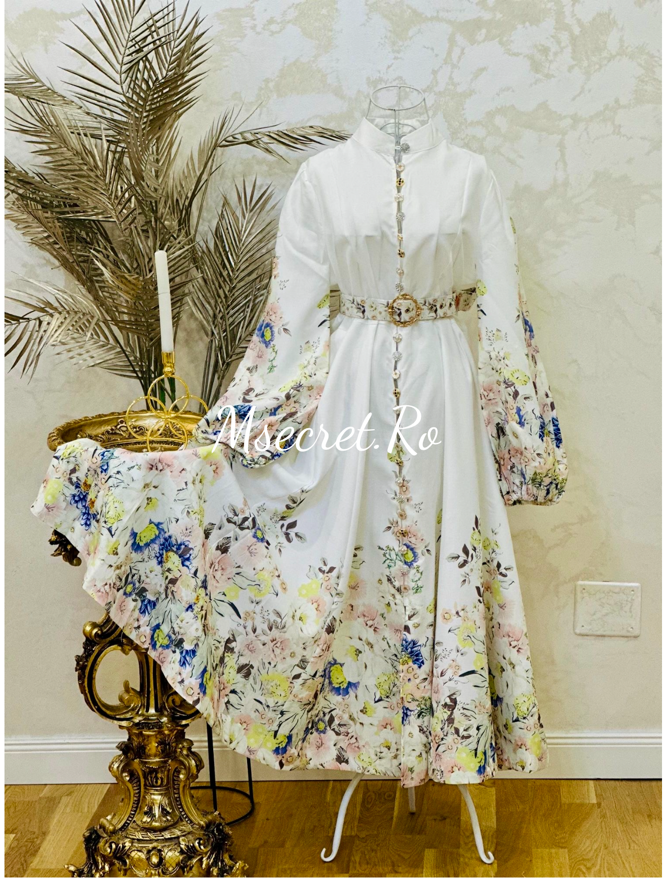 Rochie midi cu flori