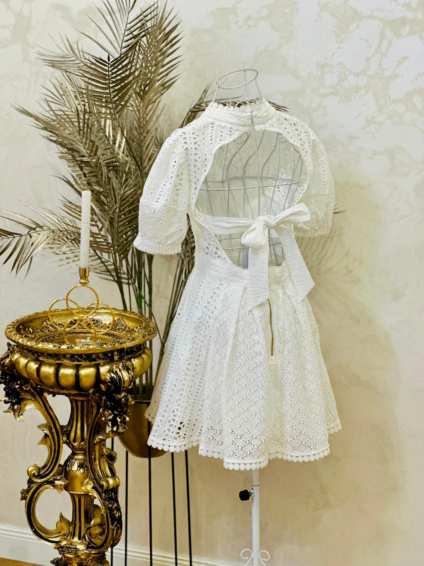 Rochie alba din bumbac