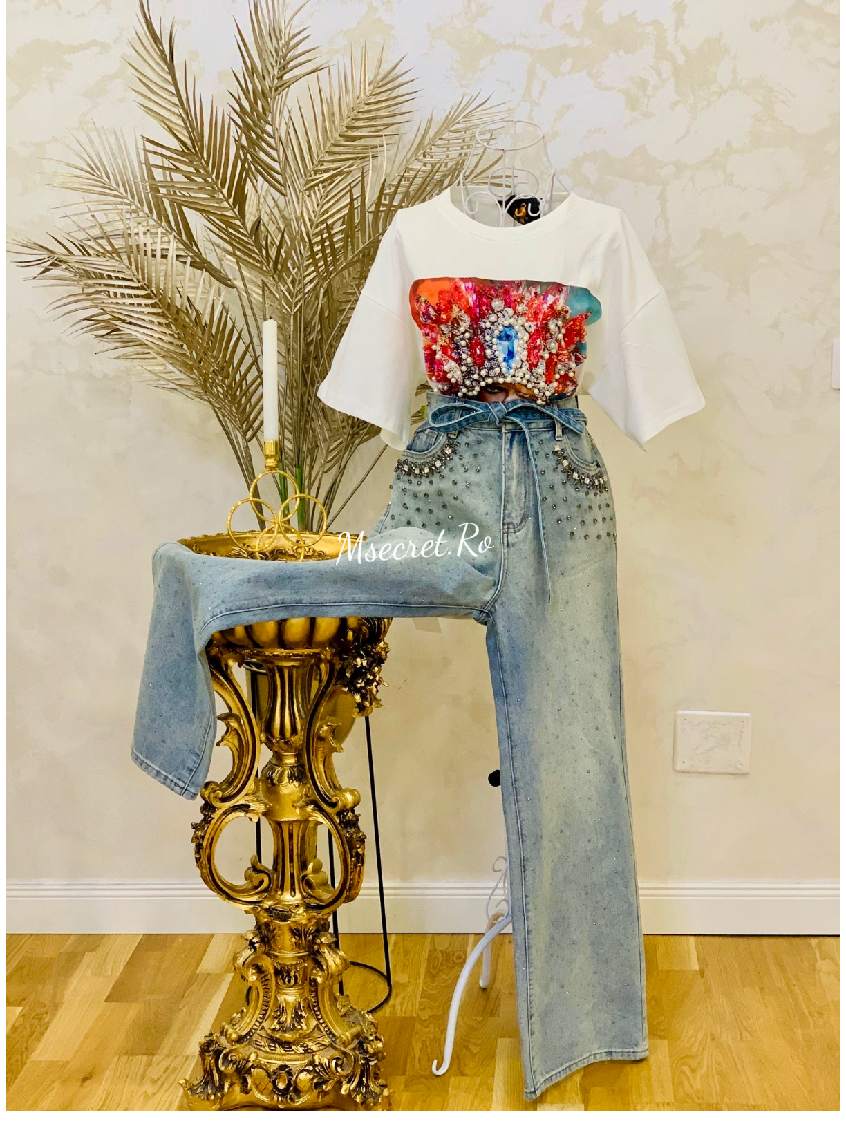 Tricou din bumbac cu modele