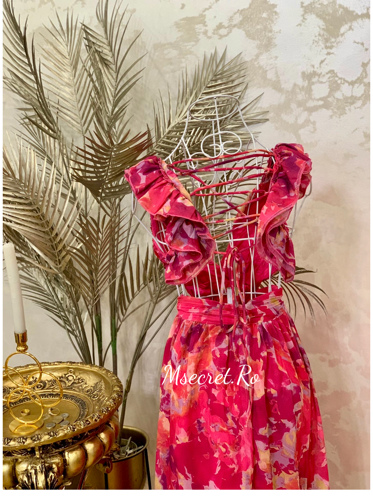Rochie roz lunga spectaculoasa