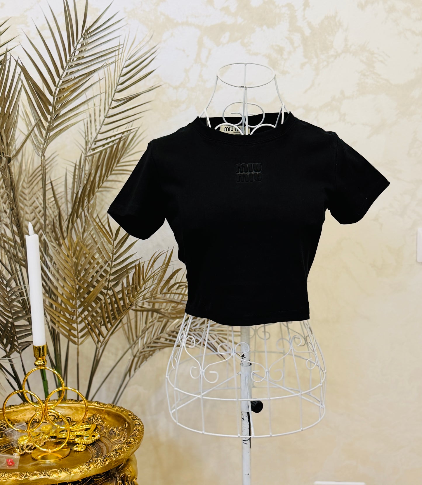 Black cotton t-shirt