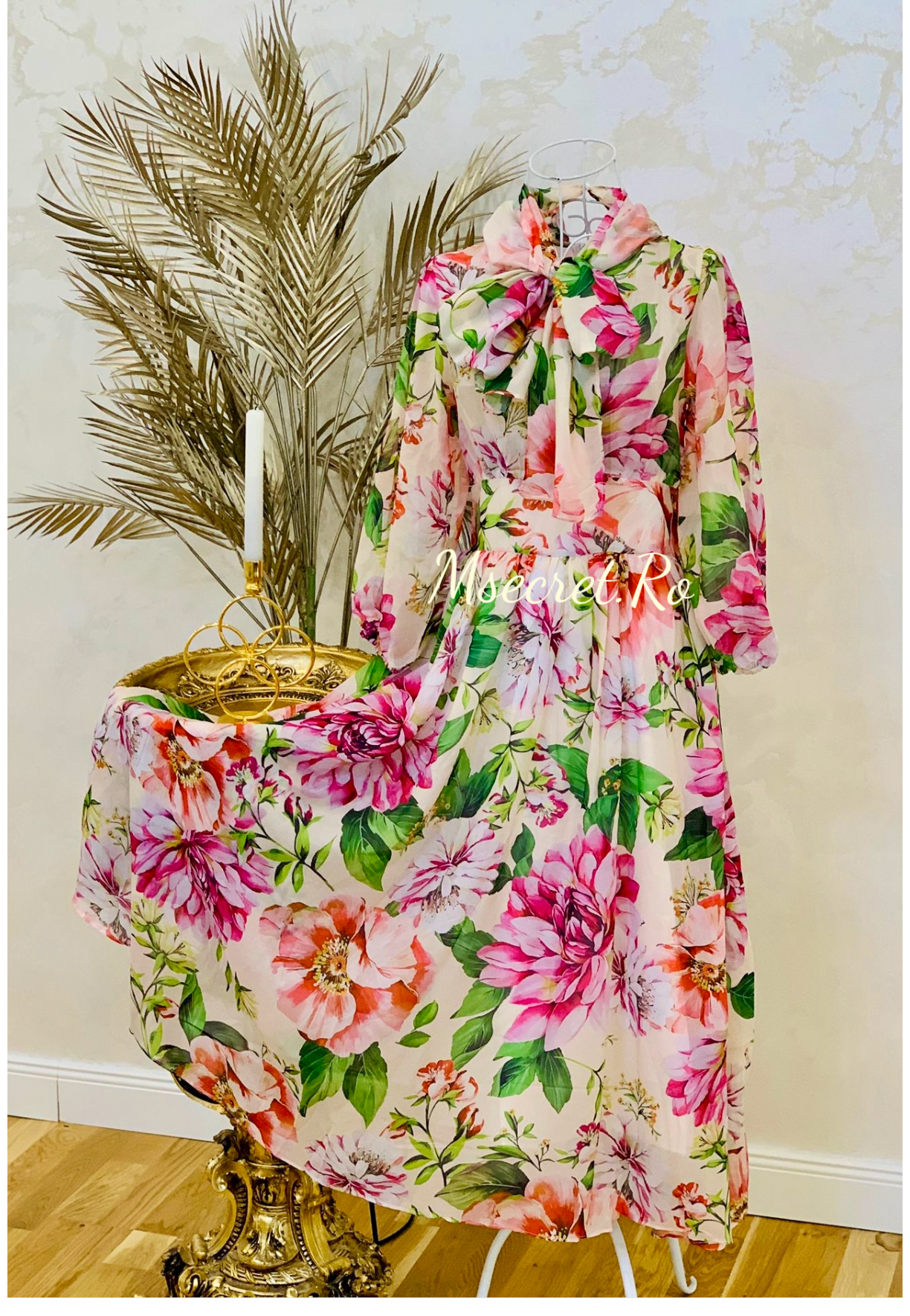 Rochie midi cu maneca lunga Flora