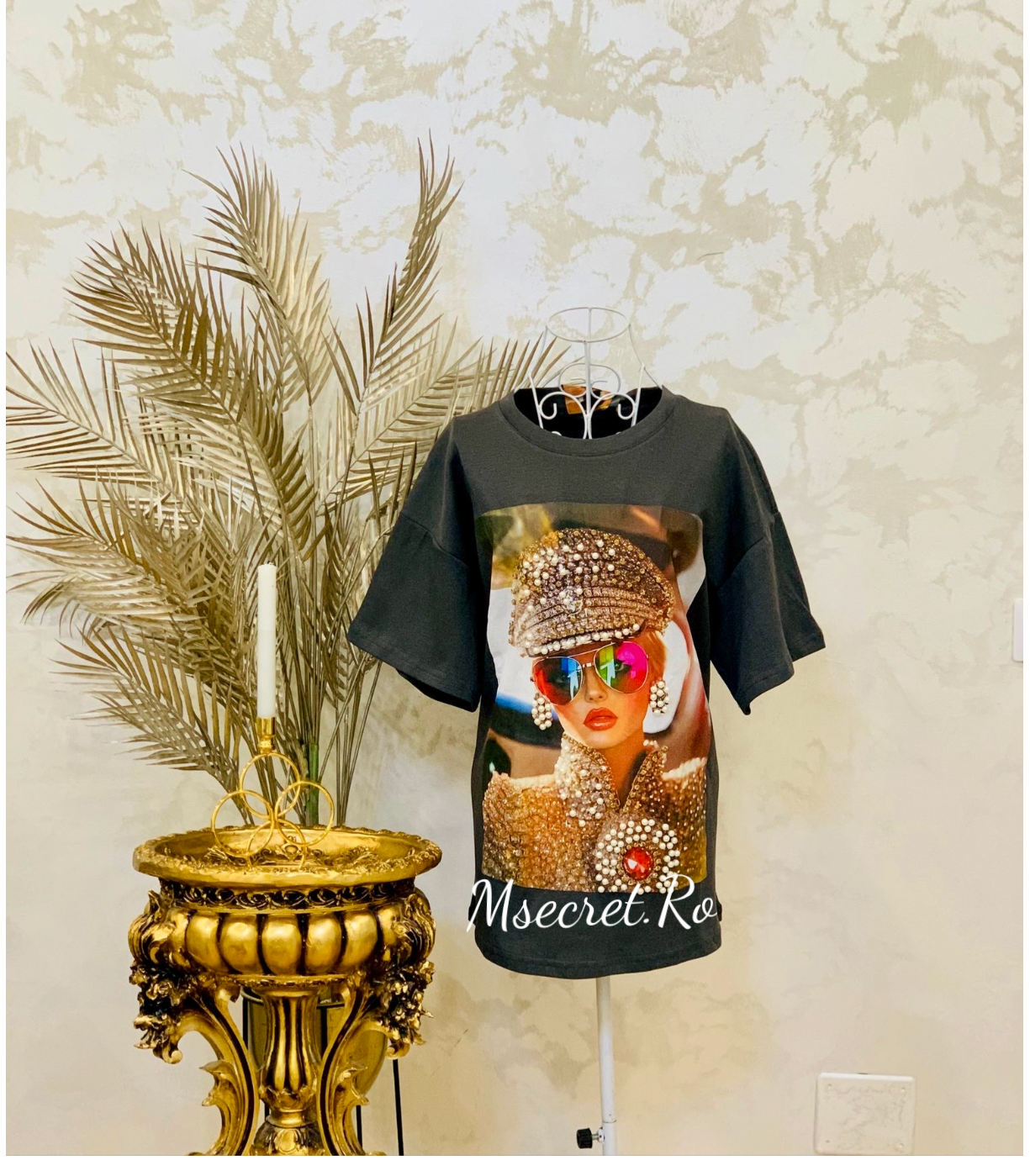 Tricou din bumbac cu modele