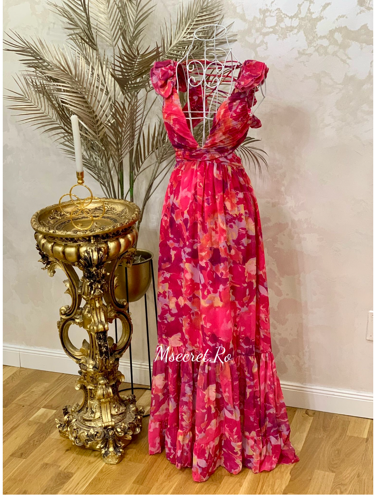 Rochie roz lunga spectaculoasa