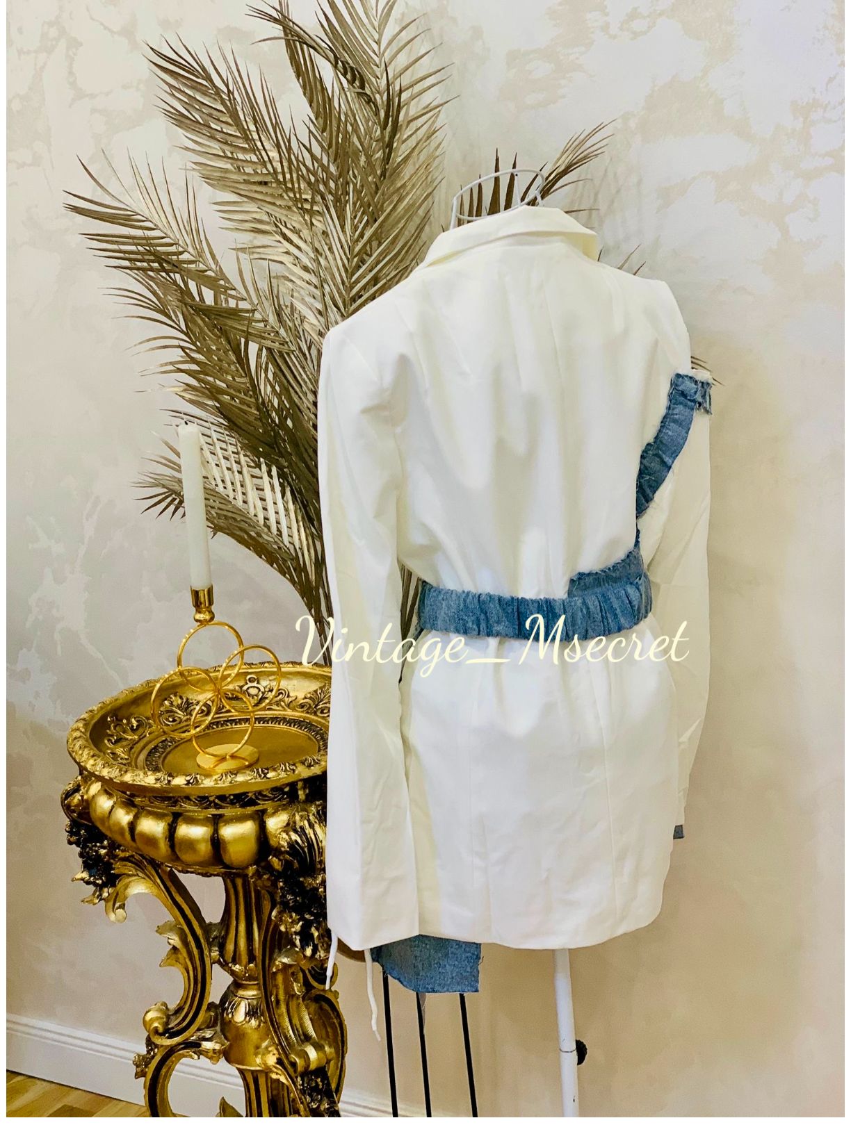 Rochie sacou cu denim