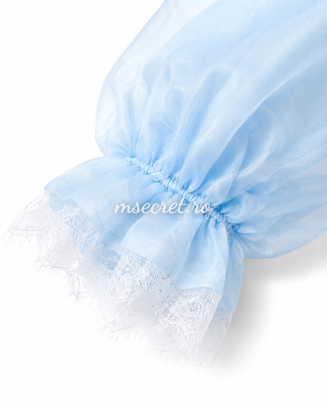Blue jacket with lace and hood