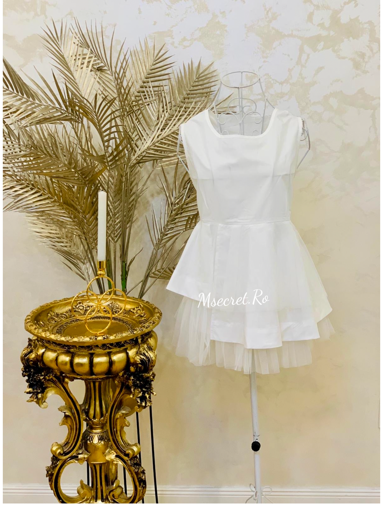 Rochie din lana cu tulle