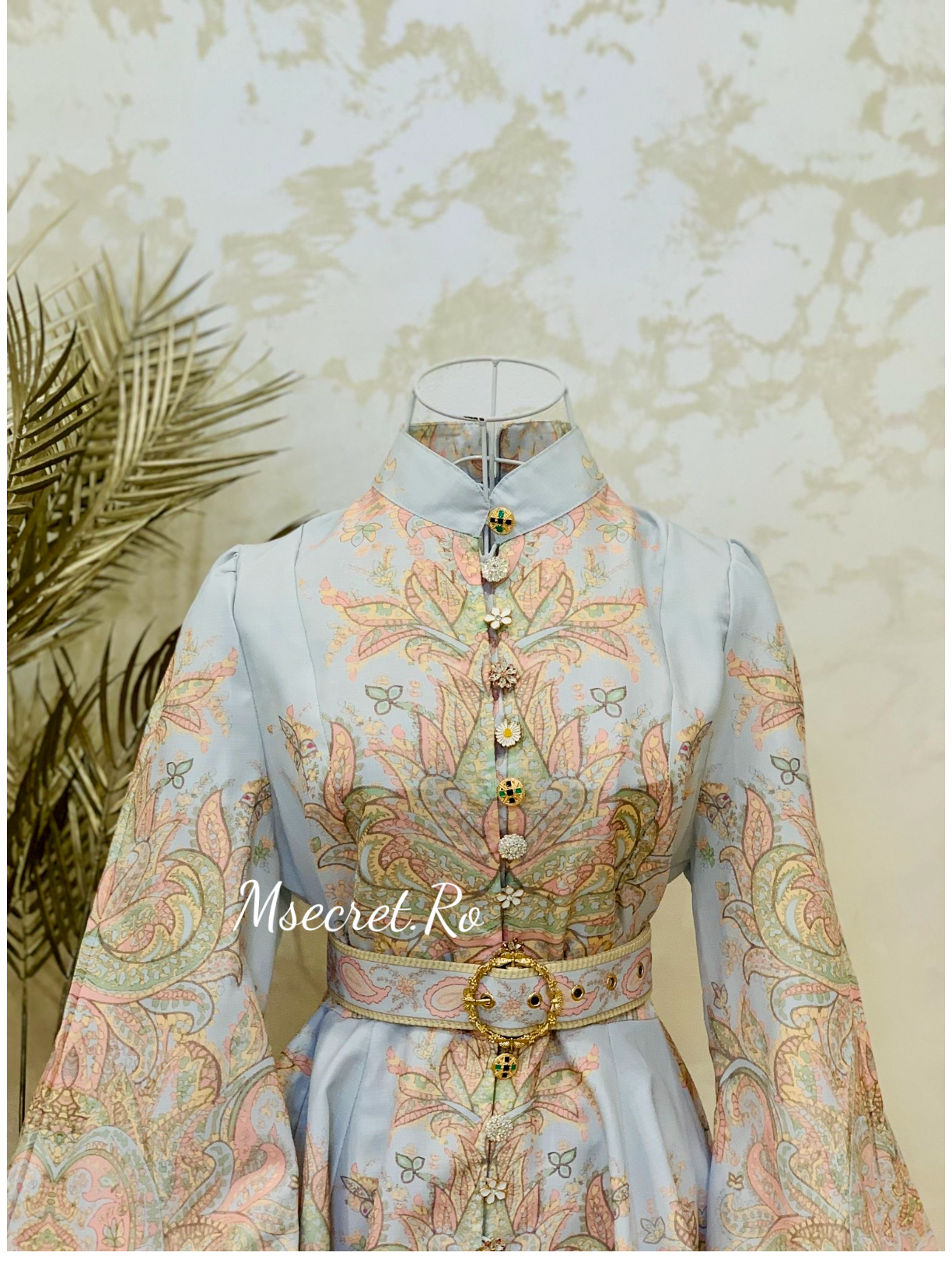 Rochie din in cu maneca lunga Inna