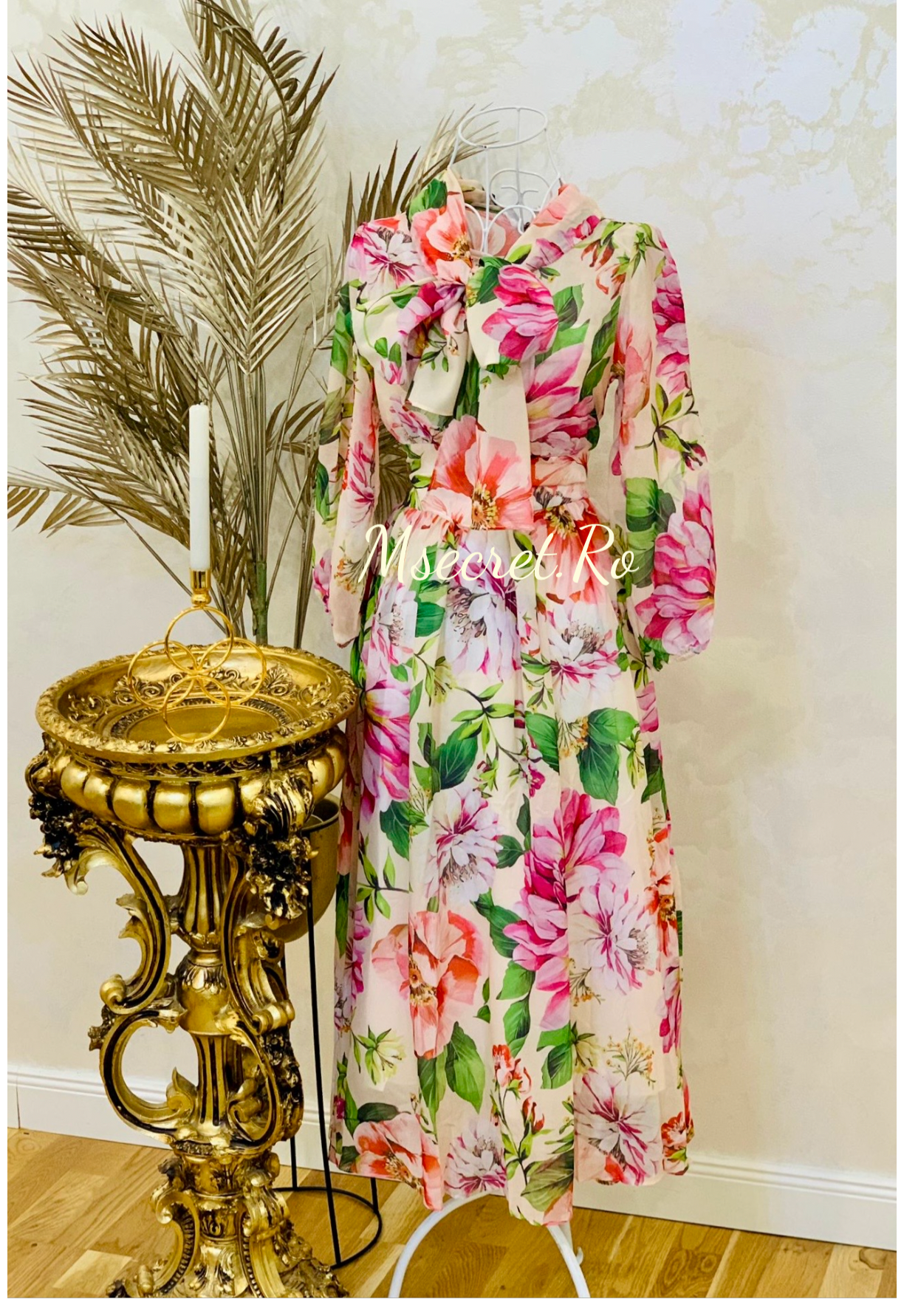 Rochie midi cu maneca lunga Flora