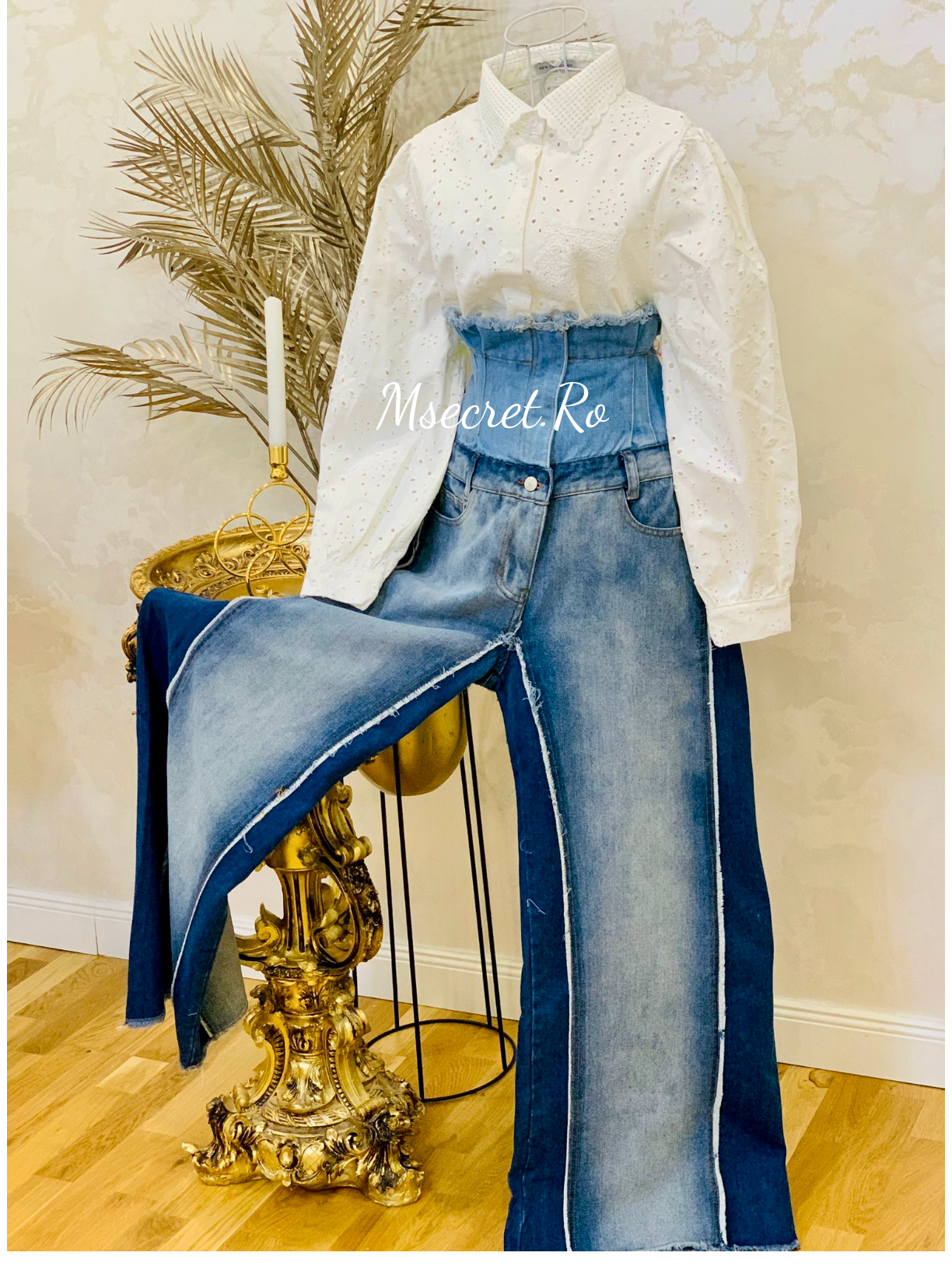 Blugi cu talie inalta