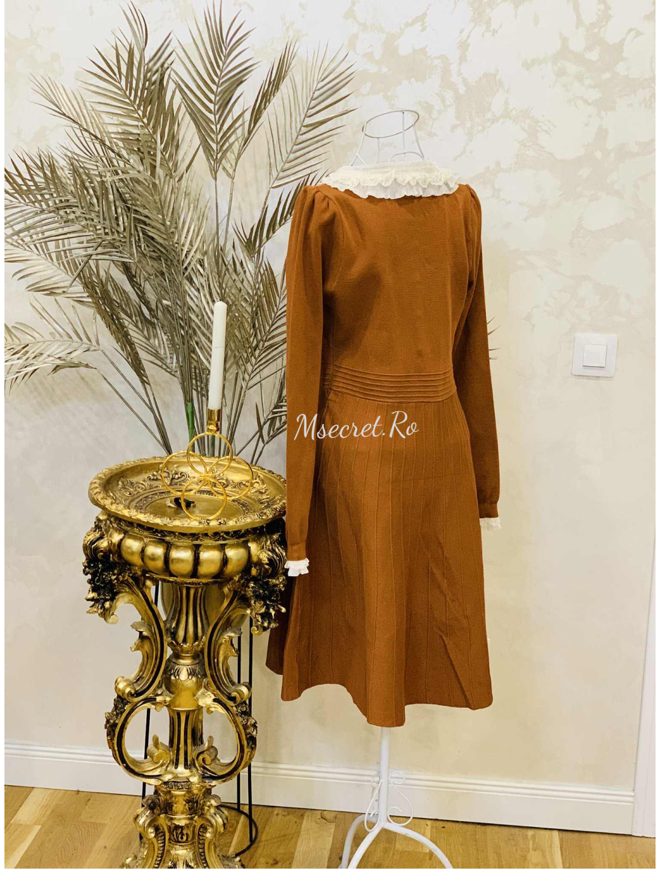 Rochie maro din tricot