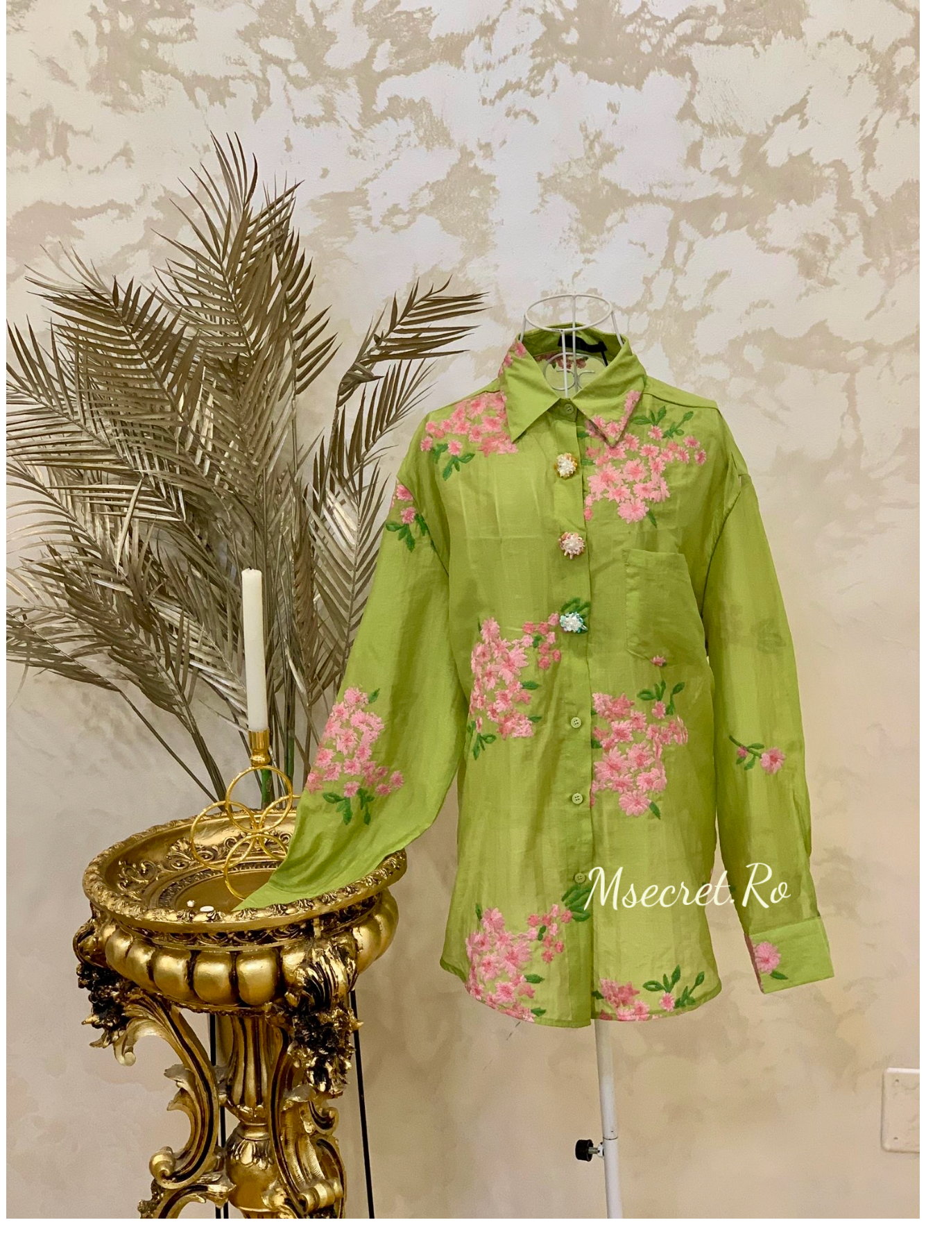Compleu verde cu pantaloni scurti