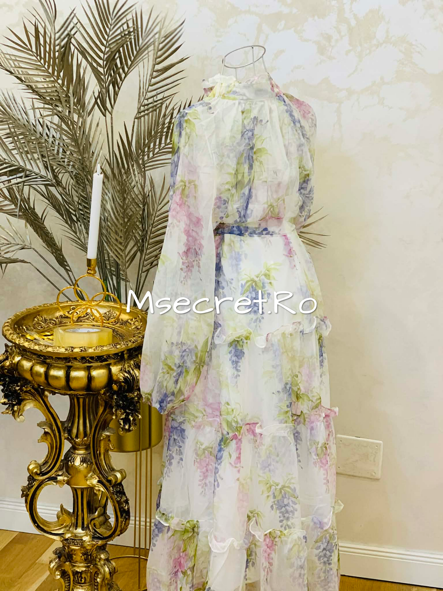 Rochie florala din matase