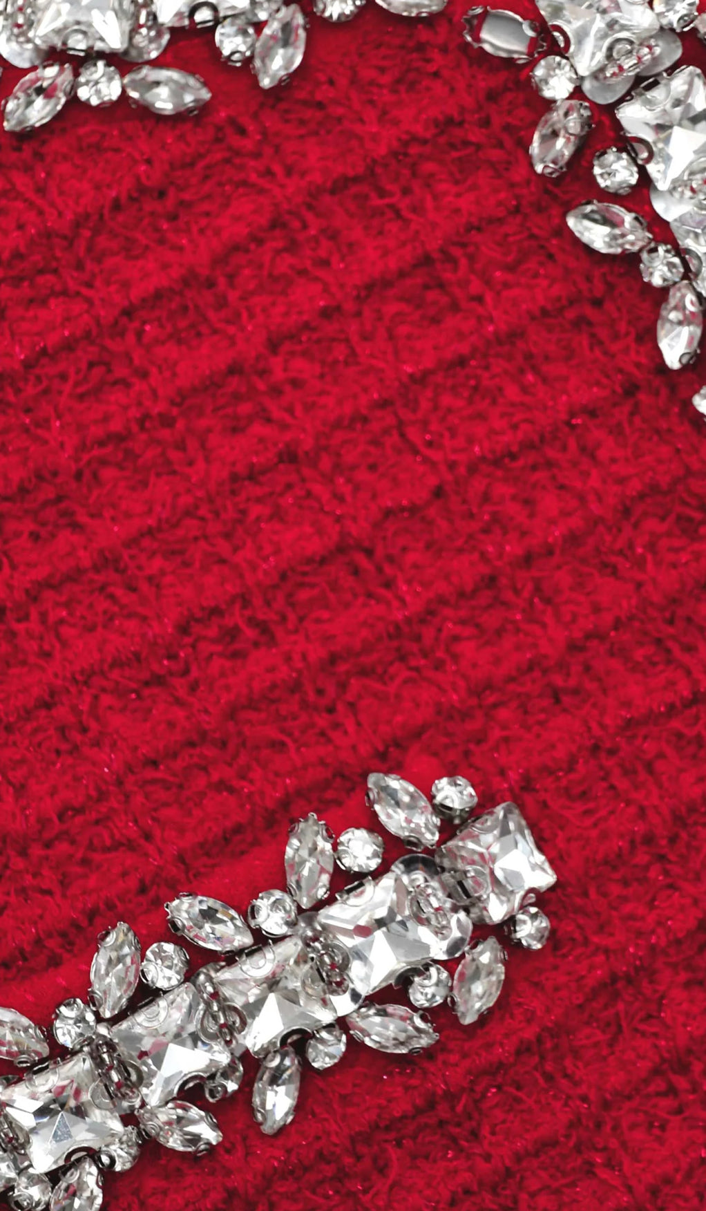 Set roșu cu detalii argintii Red Royal