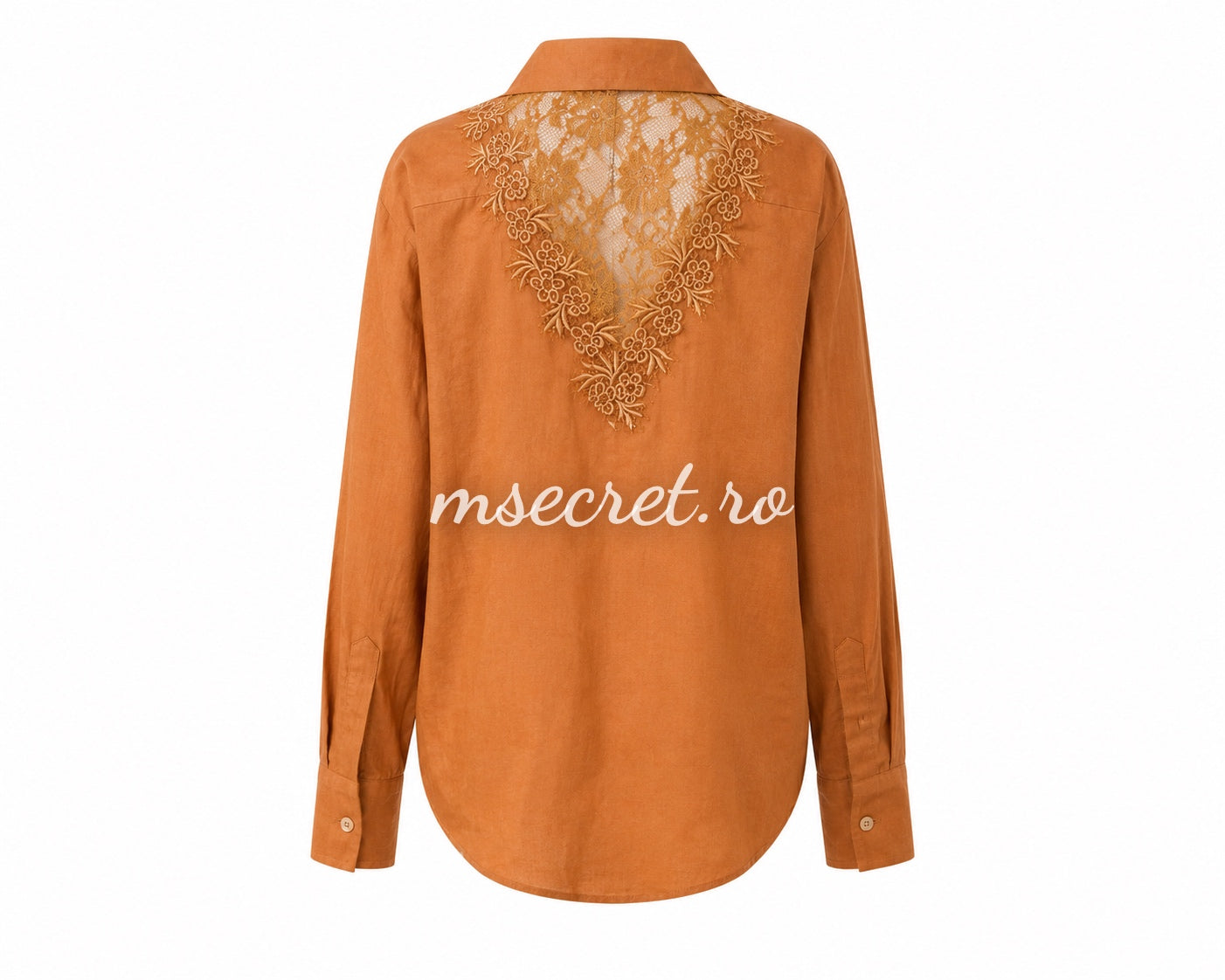 Compleu din in cu camasa si fusta asimetrica stil western