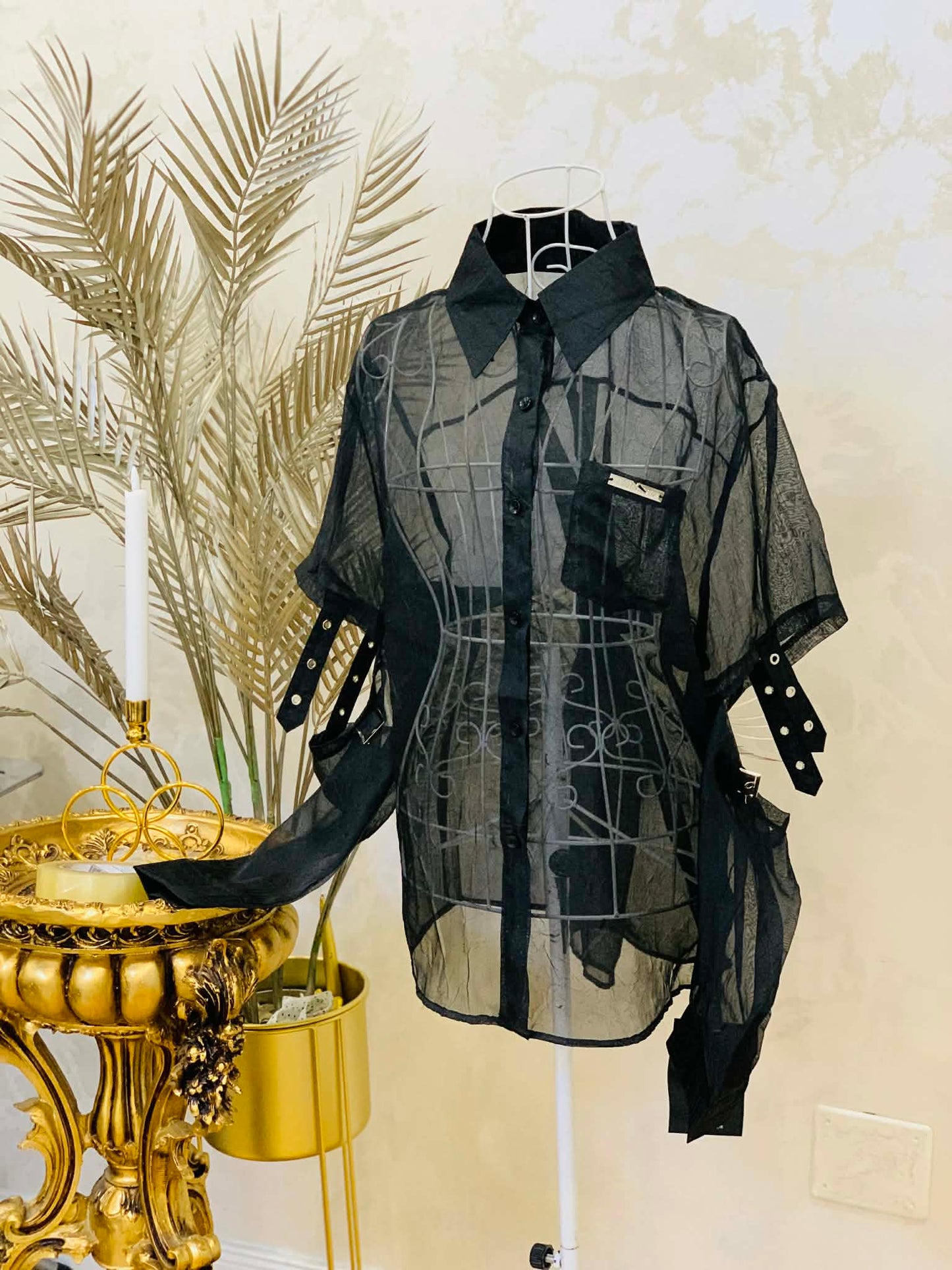 Camasa neagra transparenta
