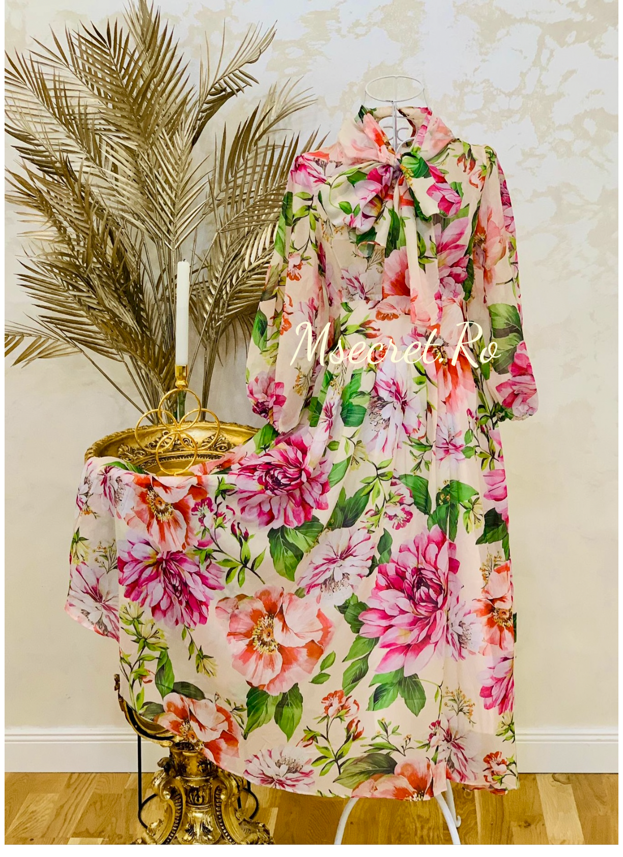Rochie midi cu maneca lunga Flora