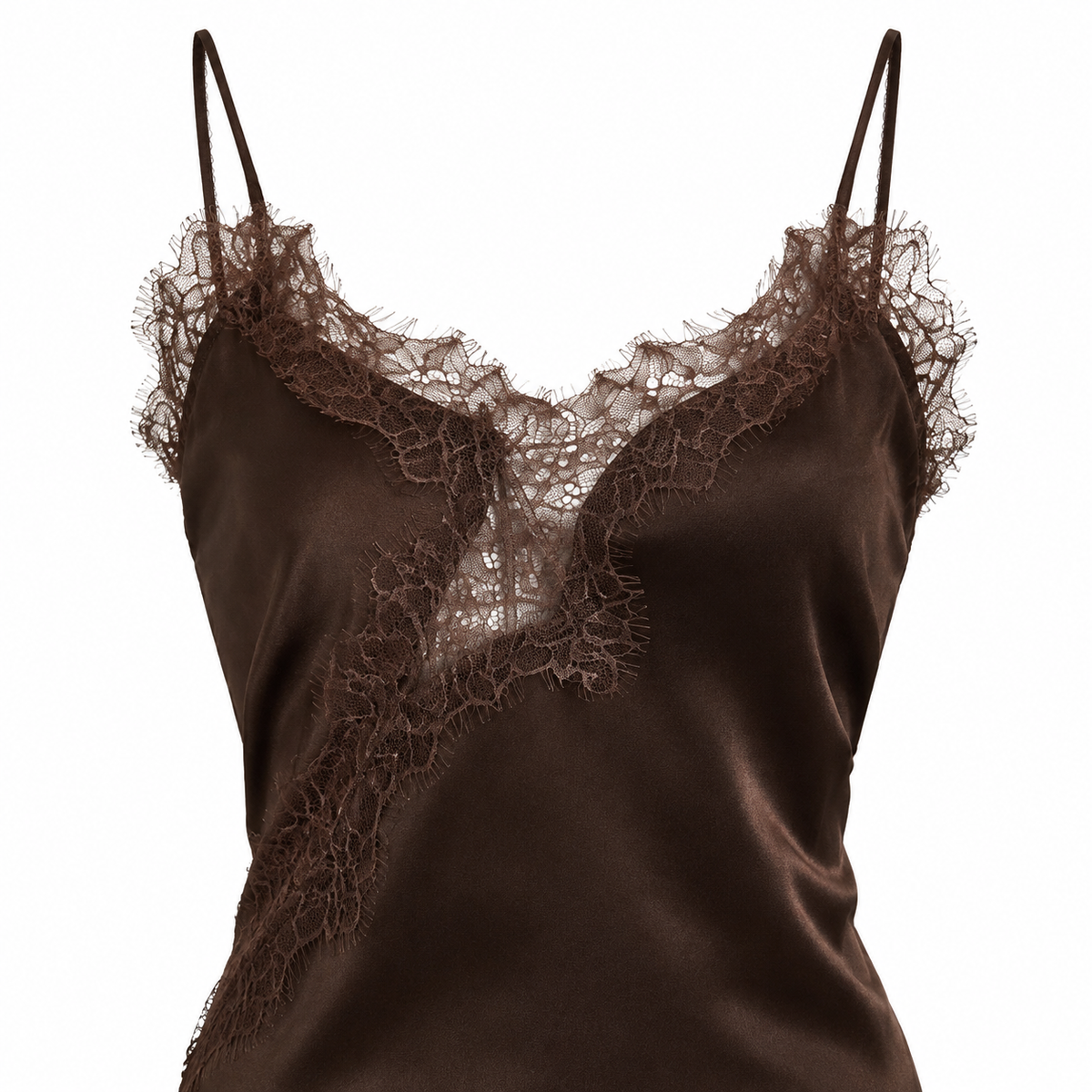 Rochie maro midi cu dantela