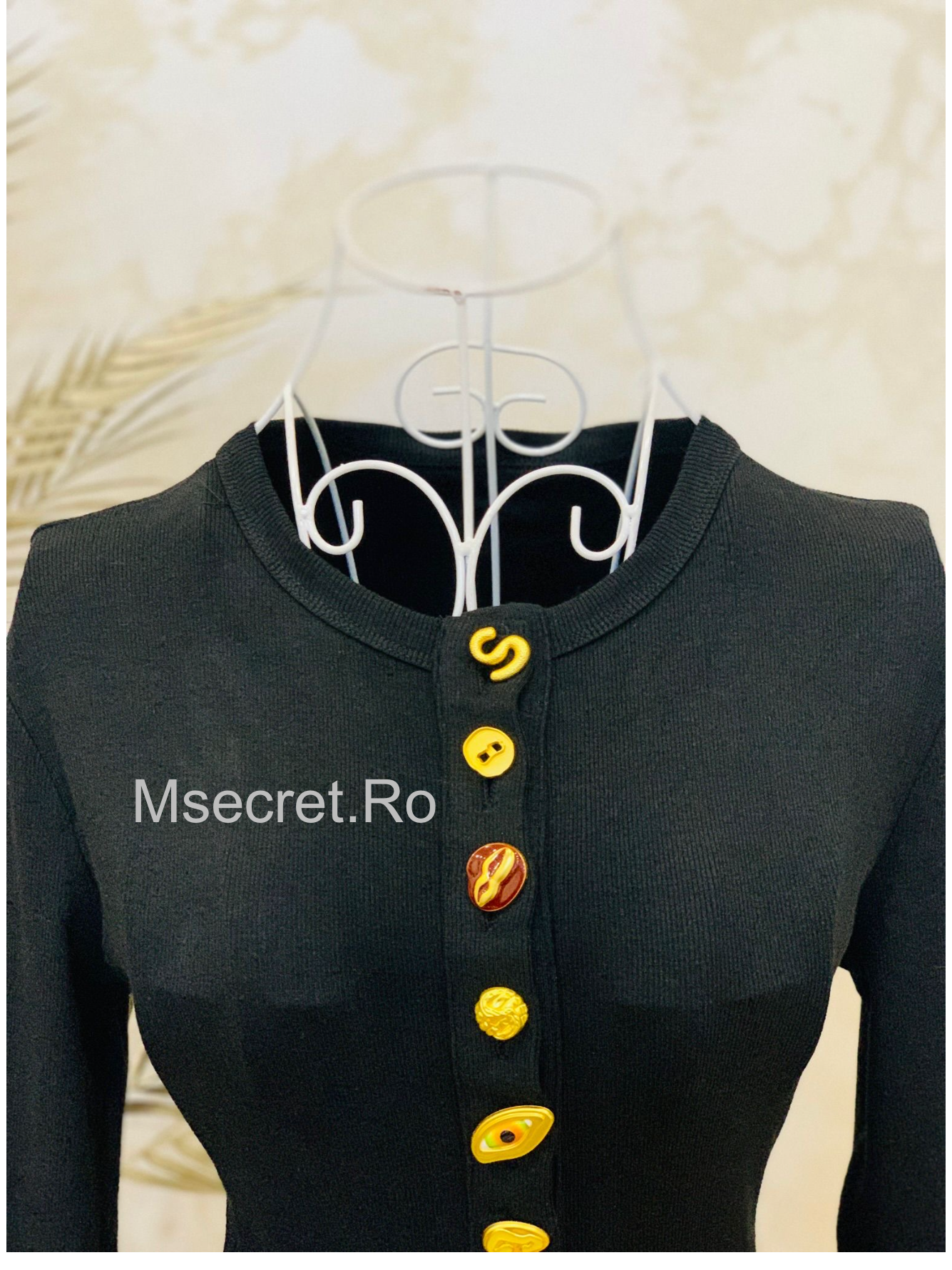 Rochie midi din bumbac tricotat