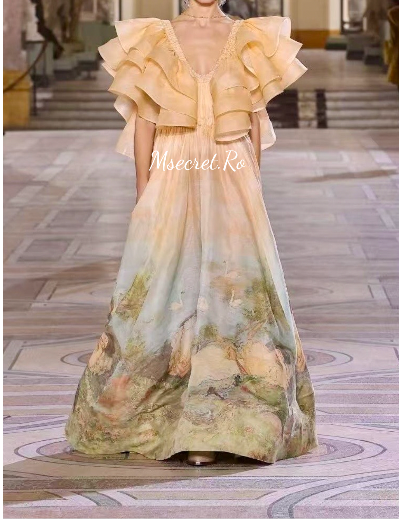 Rochie maxi din in Anemona
