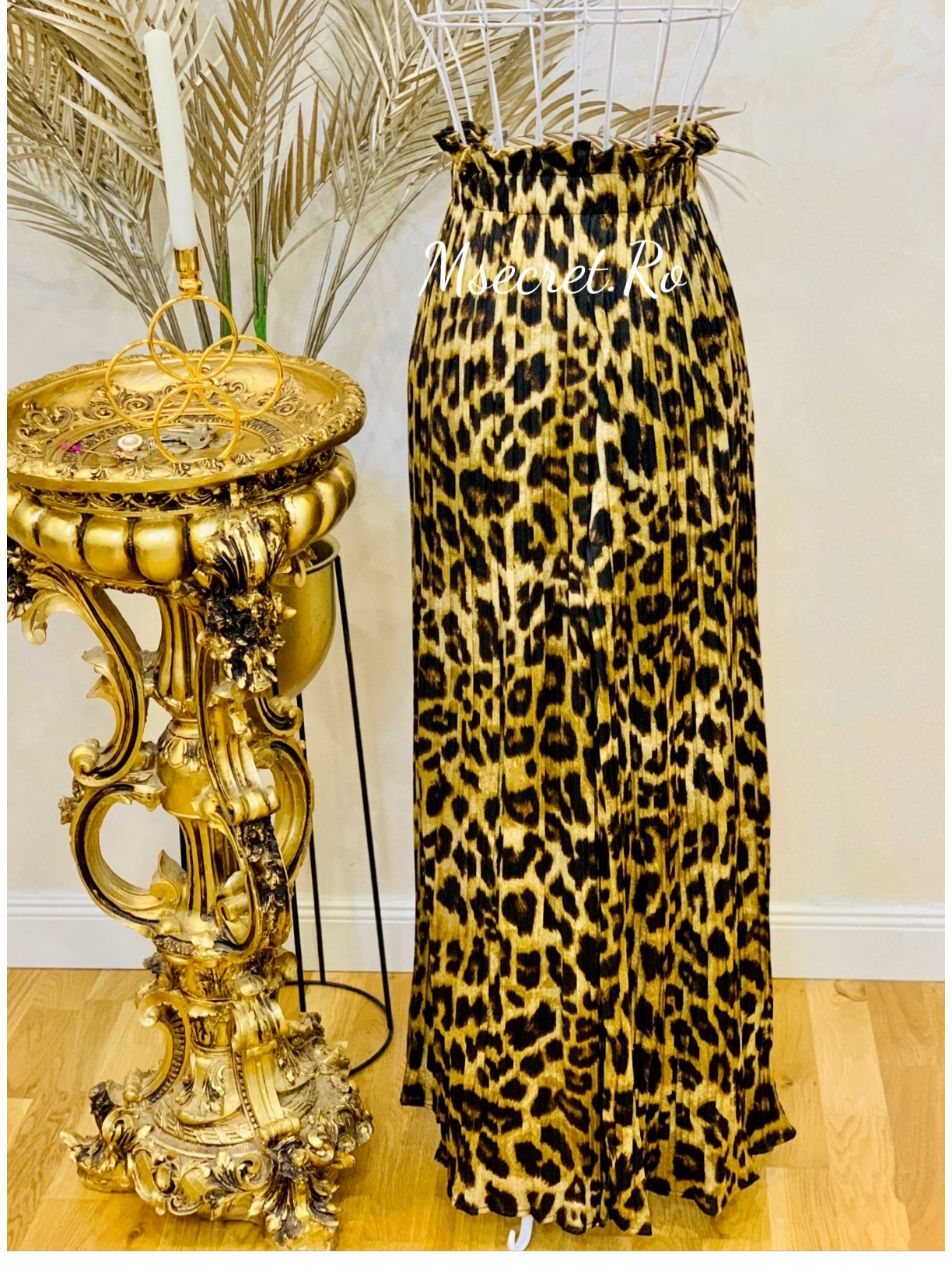 Compleu animal print format din bluza si panfaloni