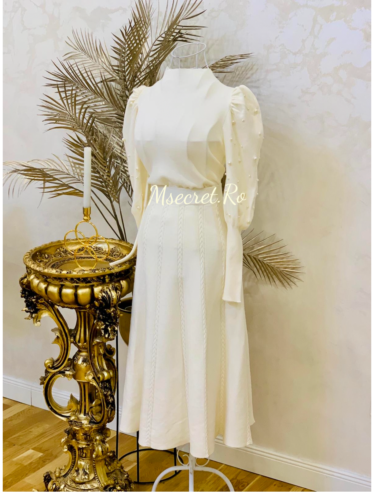Compleu din Tricot și Bumbac cu Design Elegant