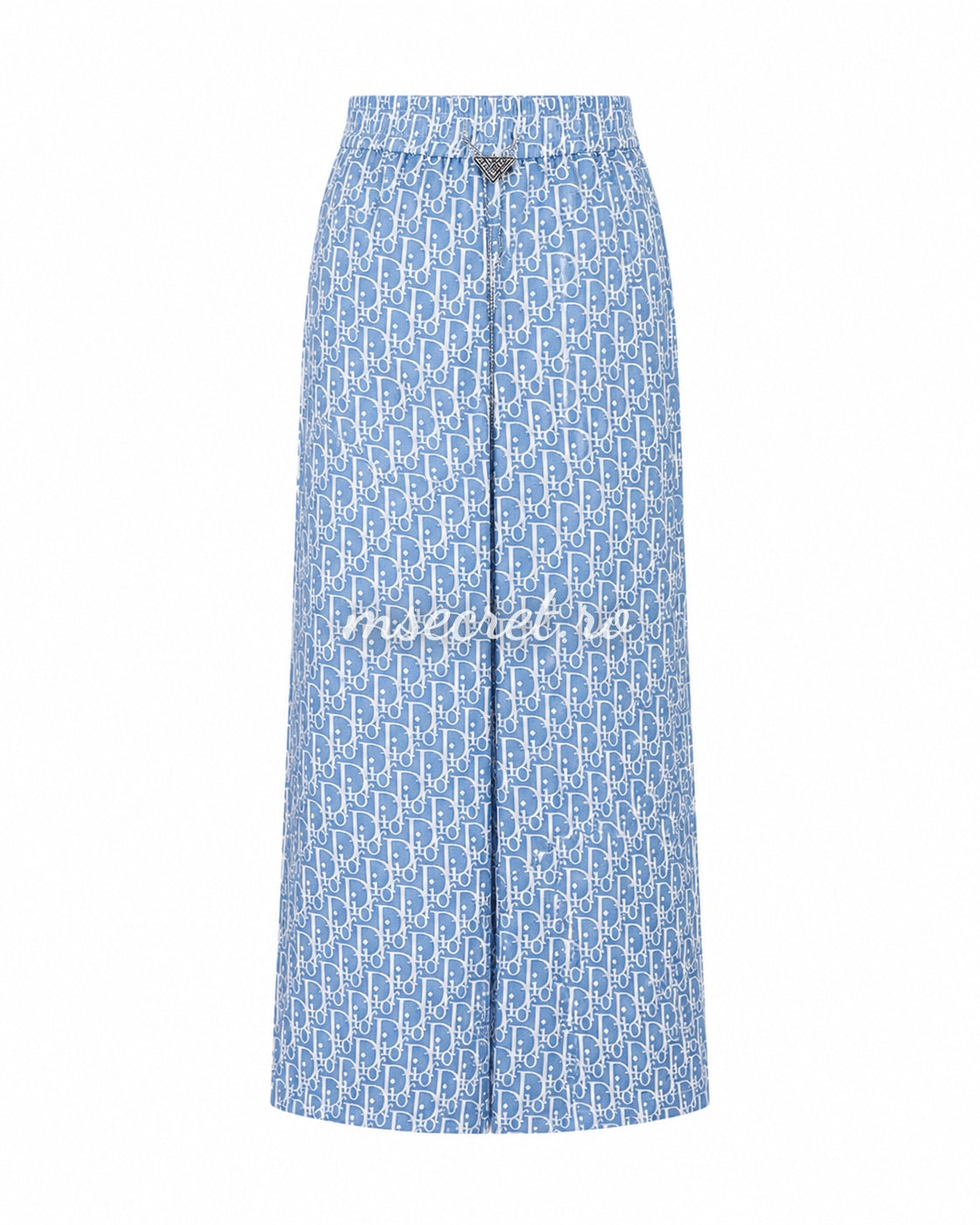 Long monogram print trousers