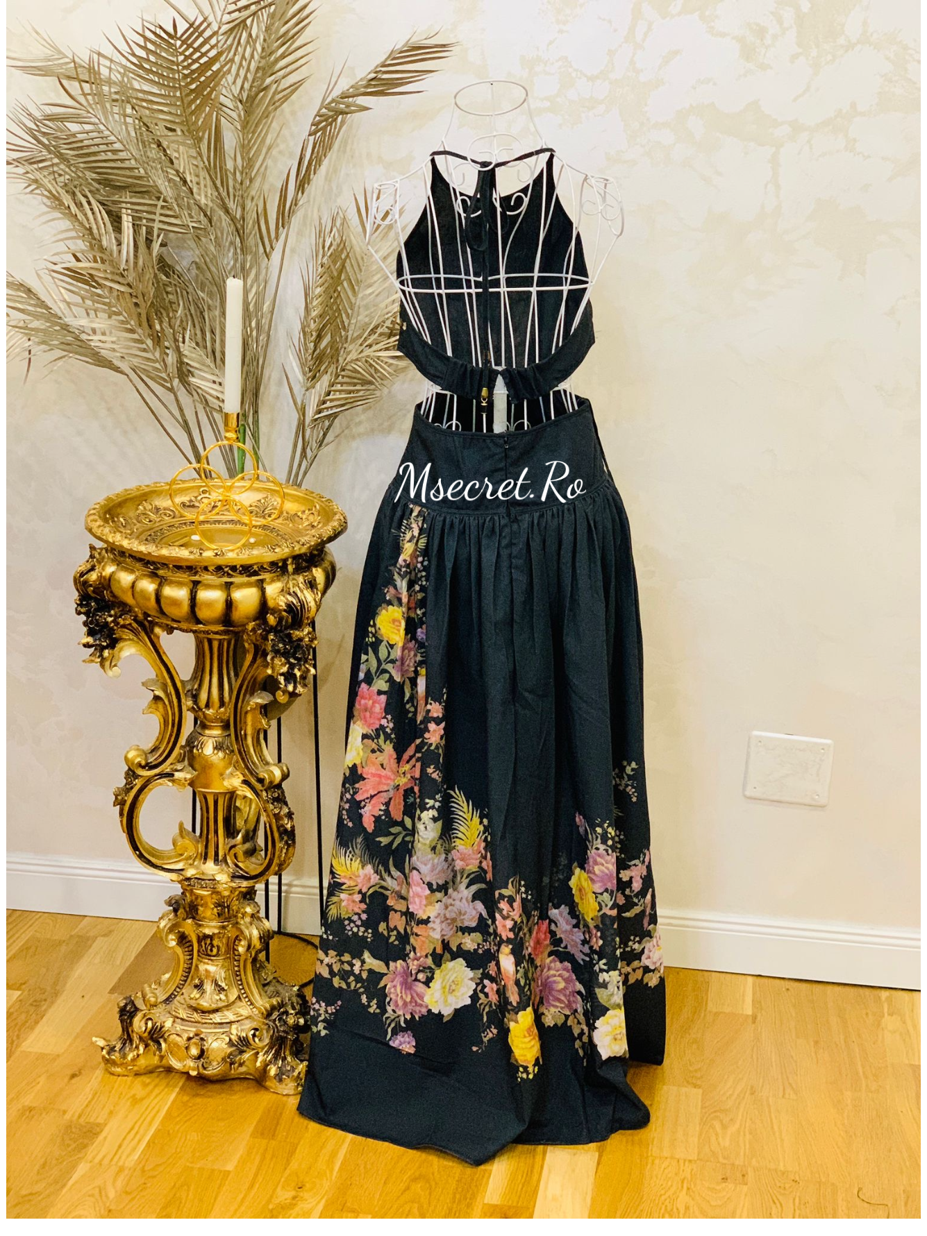 Rochie lunga cu model floral