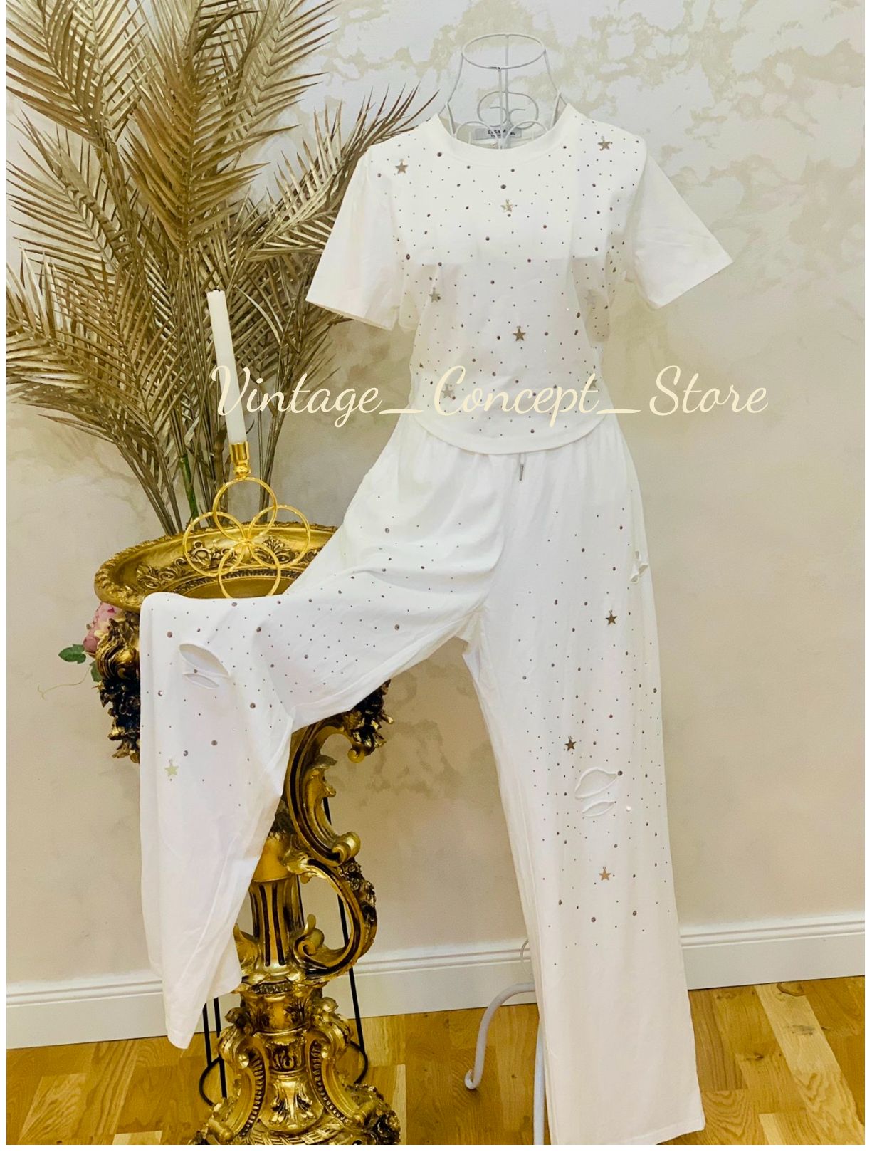 Trening din bumbac cu mânecă scurtă