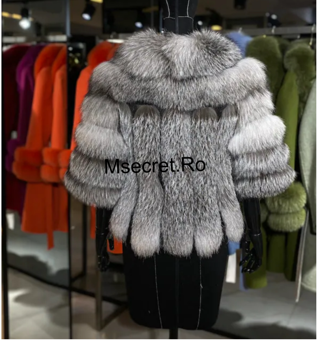 Haina de blana naturala de vulpe