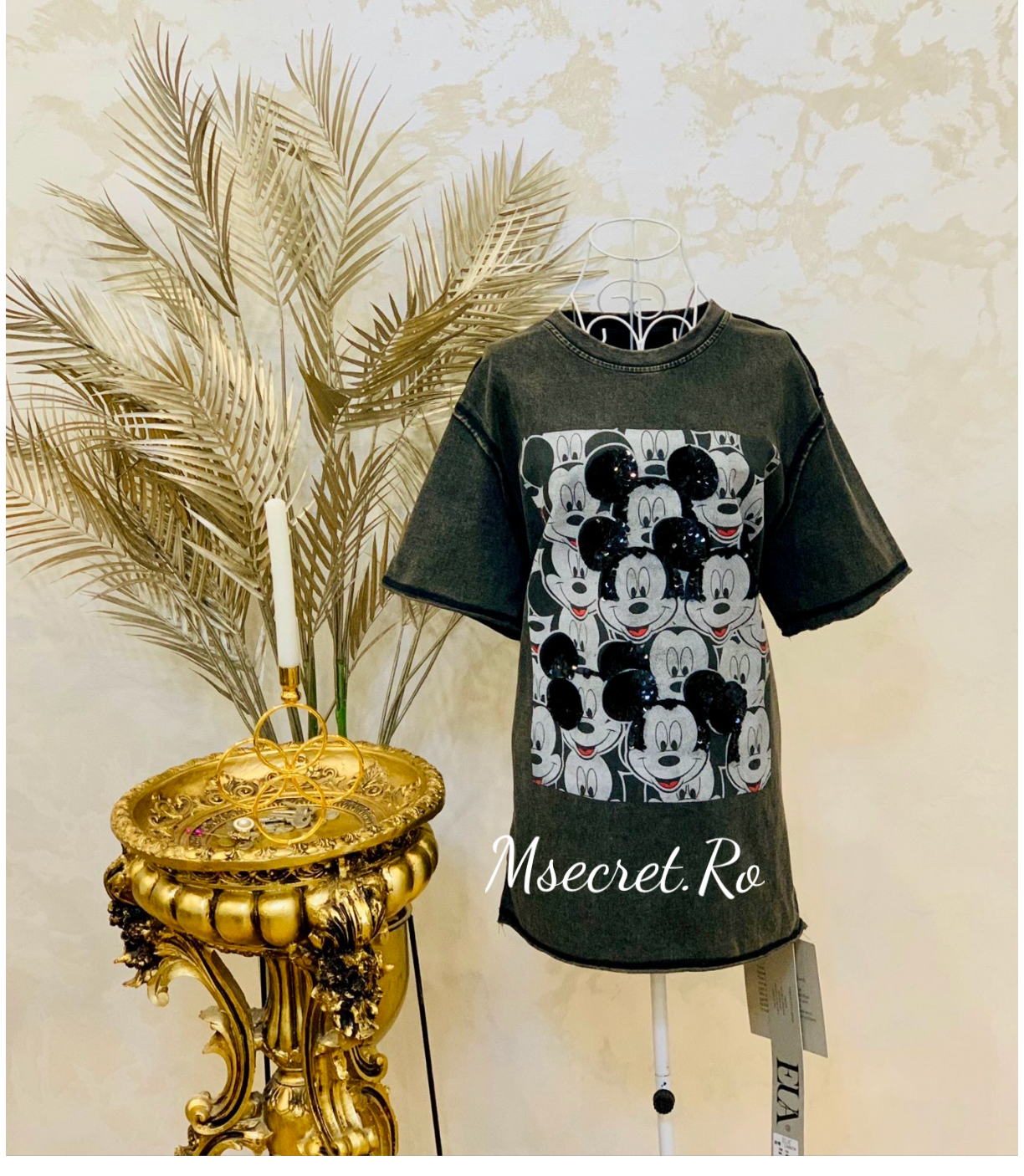 Tricou cu pietre din bumbac