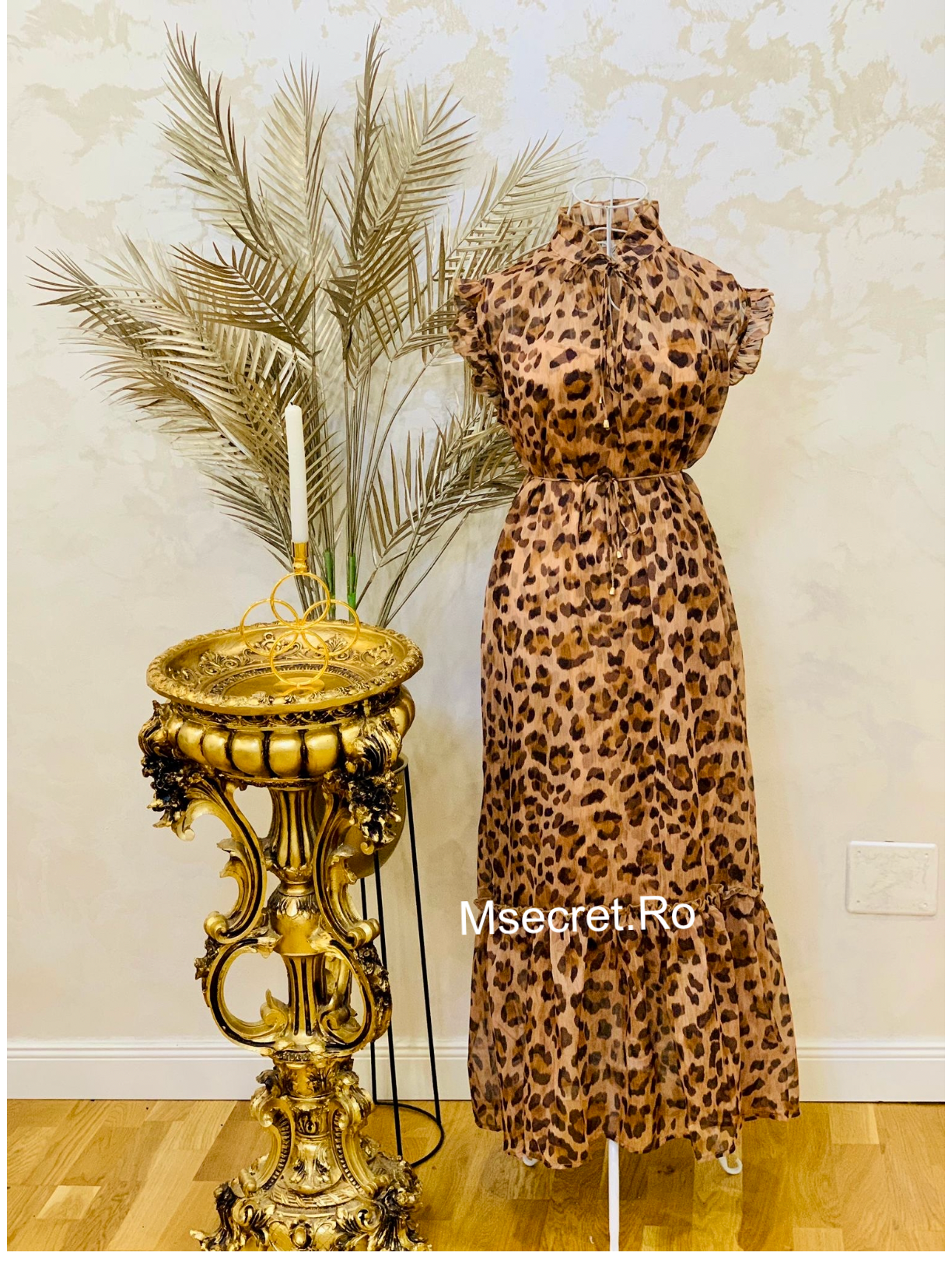 Rochie din matase animal print