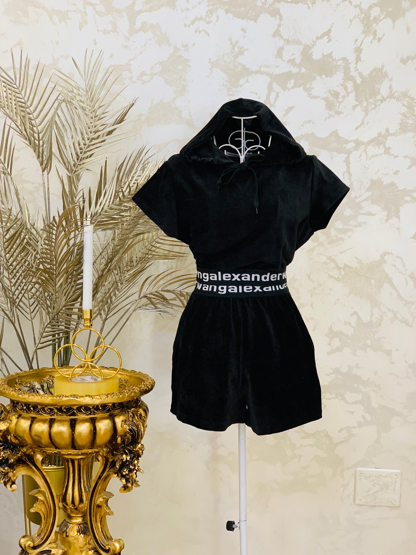 Compleu negru din catifea