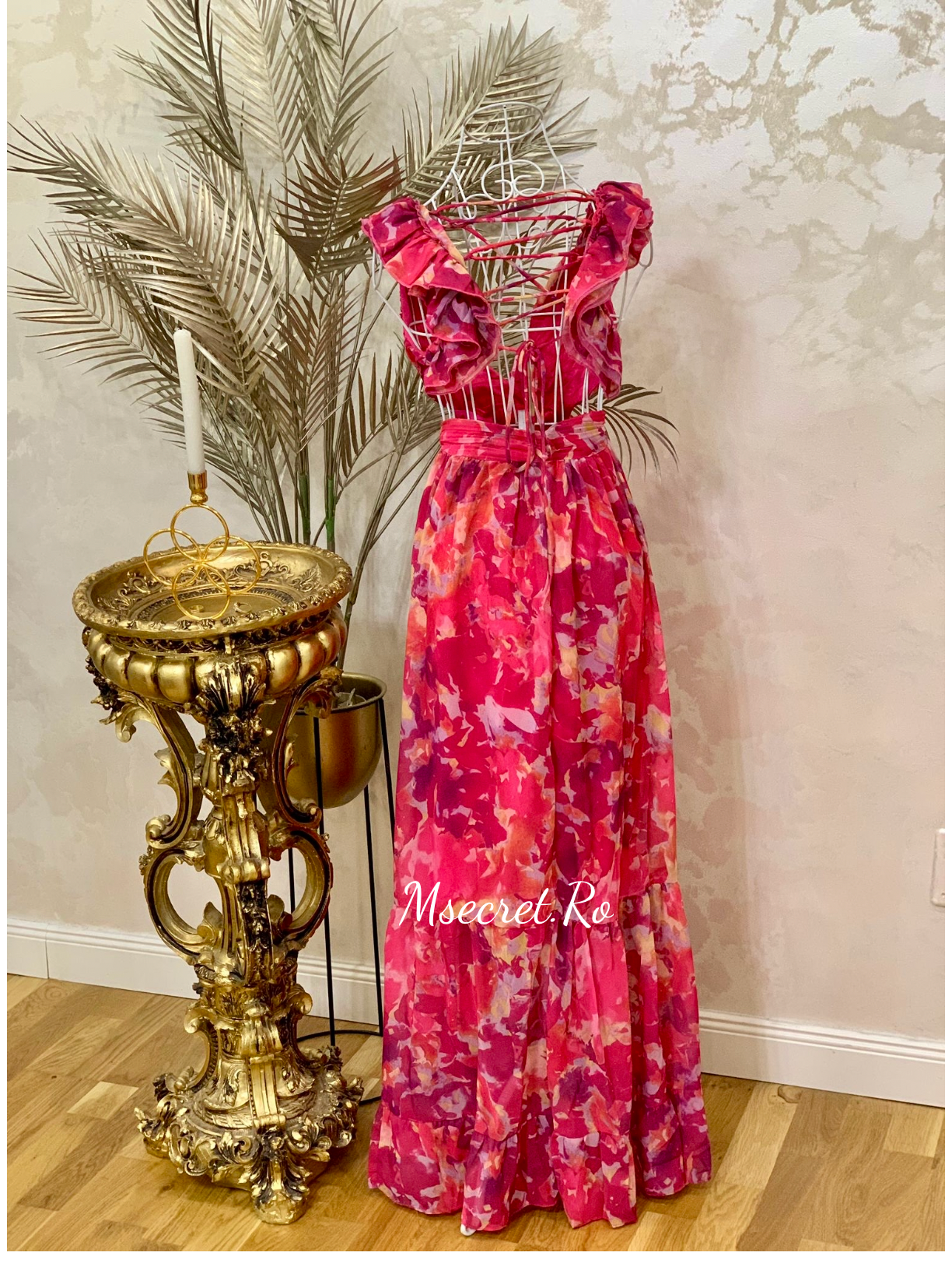 Rochie roz lunga spectaculoasa