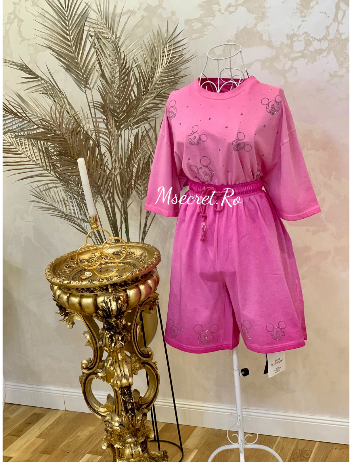 Compleu roz din bumbac Mini