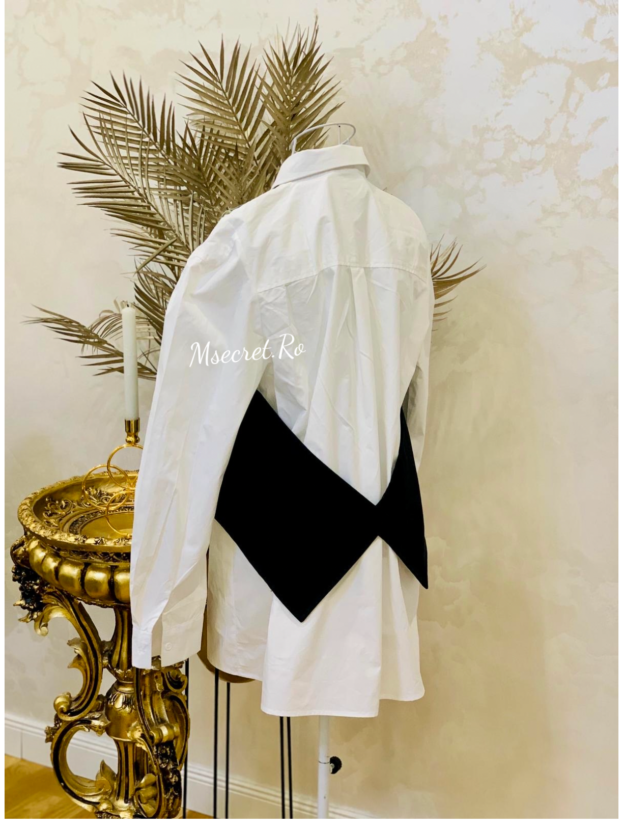 Camasa din bumbac cu vesta din denim