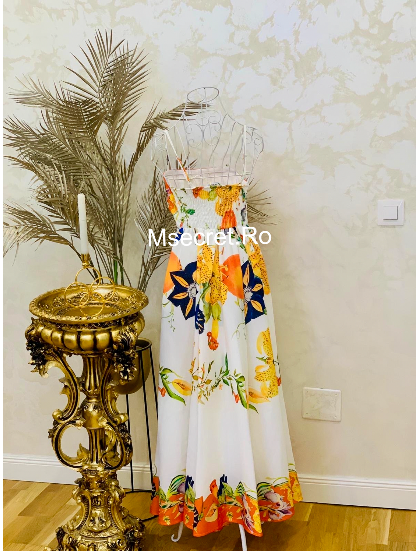 Rochie tropicala cu bretele