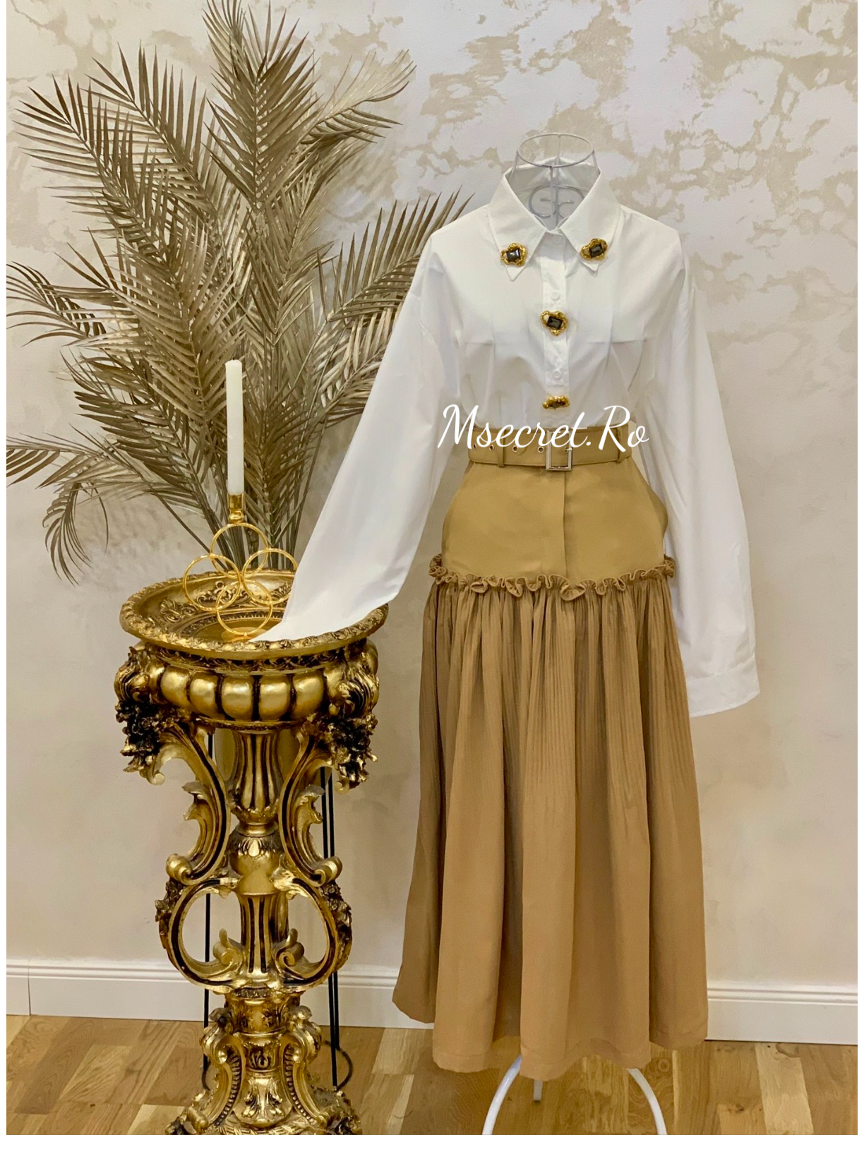 Fusta midi din bumbac