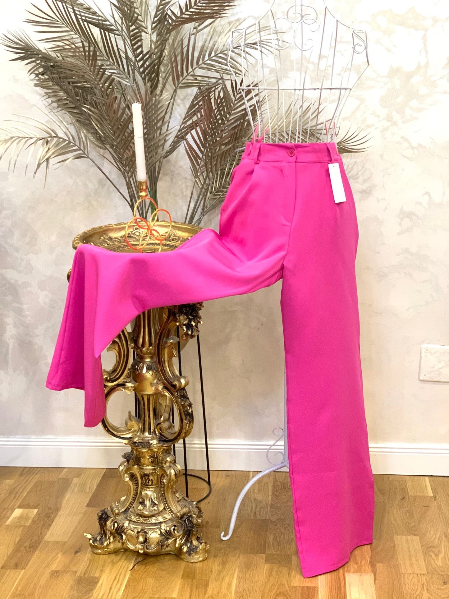 Costum format din sacou si pantaloni evazati