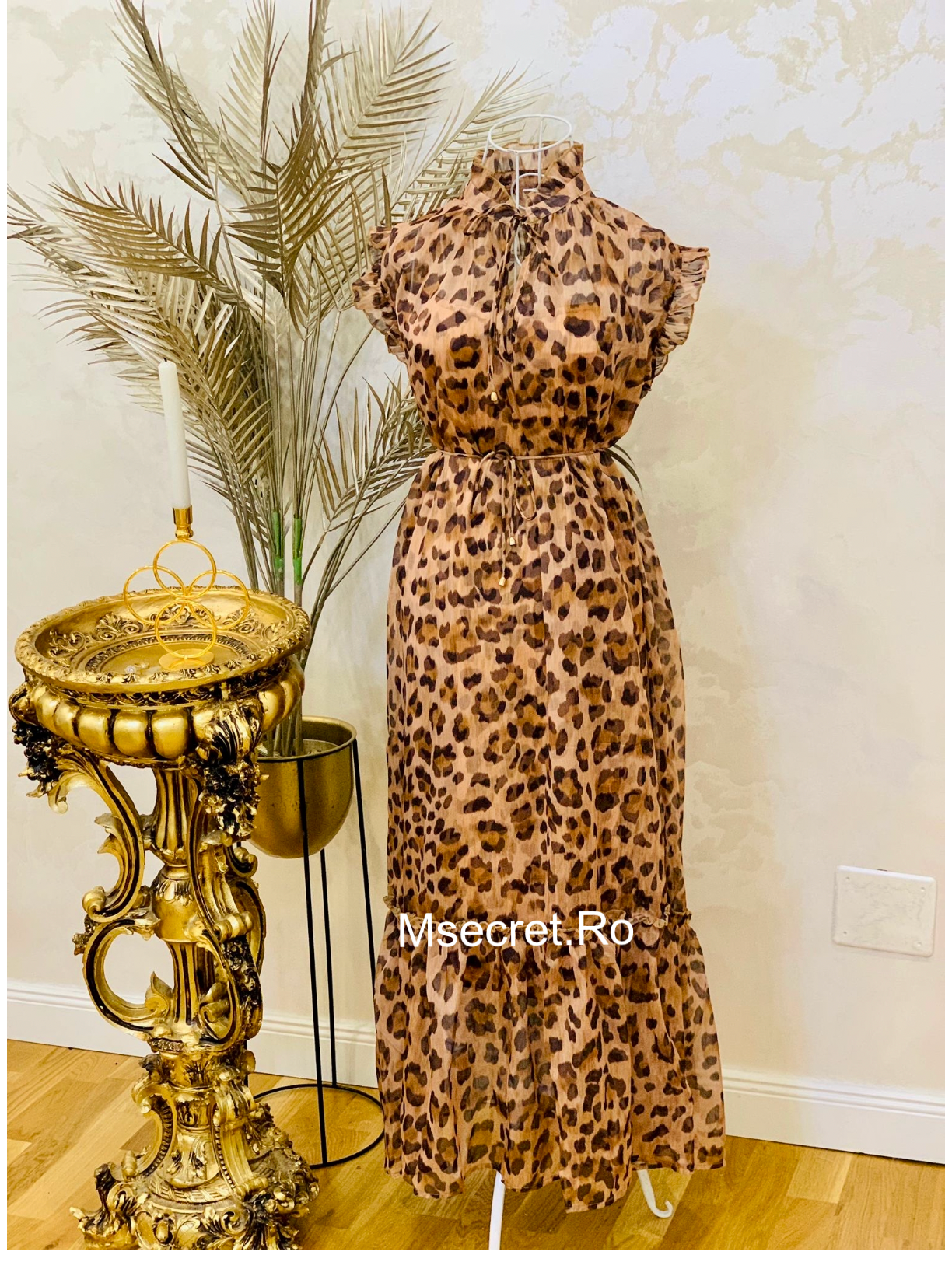 Rochie din matase animal print