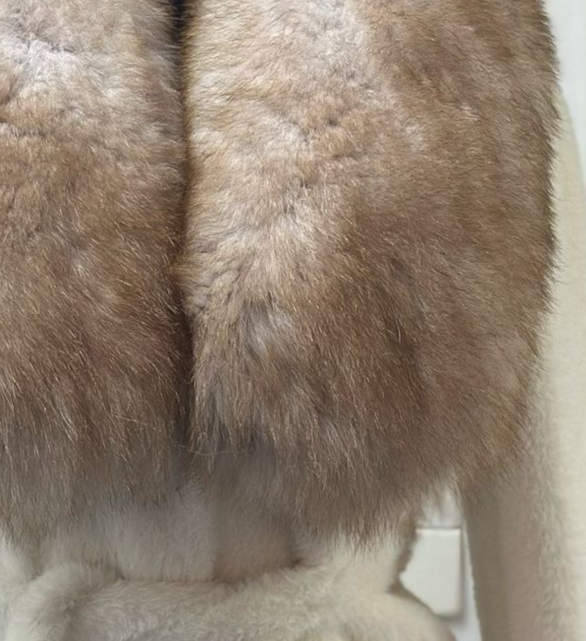 Natural Alcantara Fur Coat