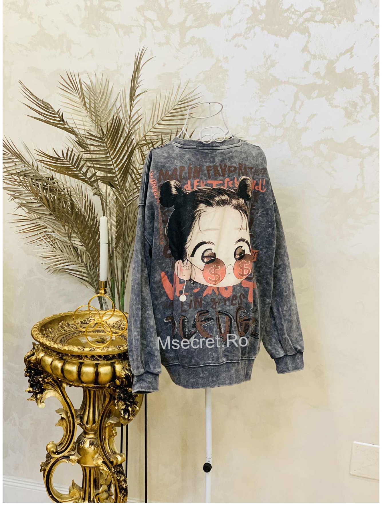 Bluza din bumbac cu model