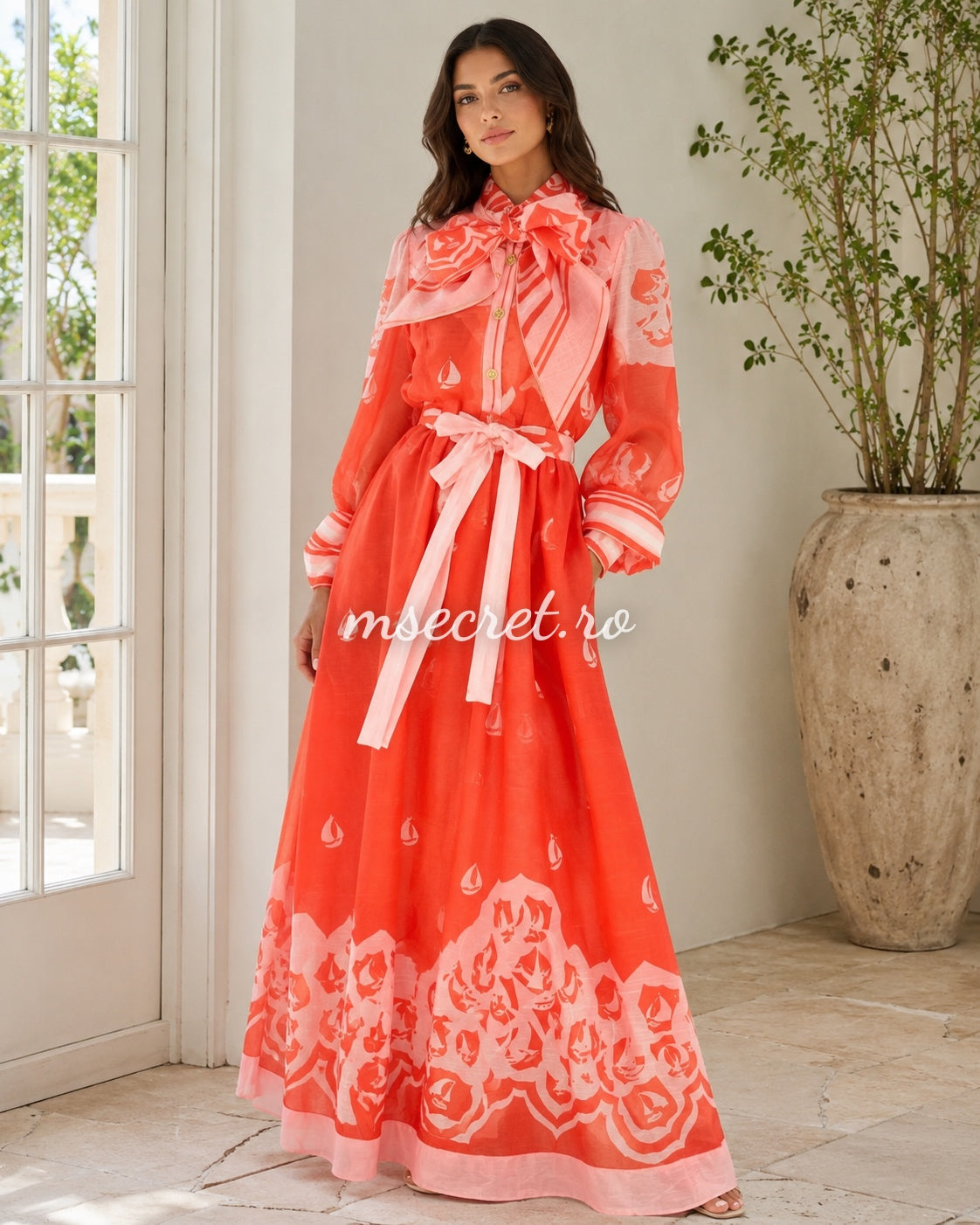 Iana Long Sleeve Top and Maxi Skirt Set