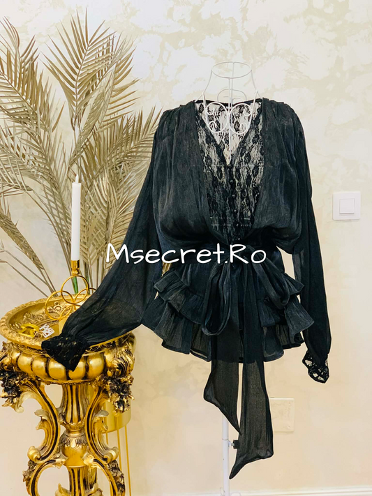 Black dress with lace
