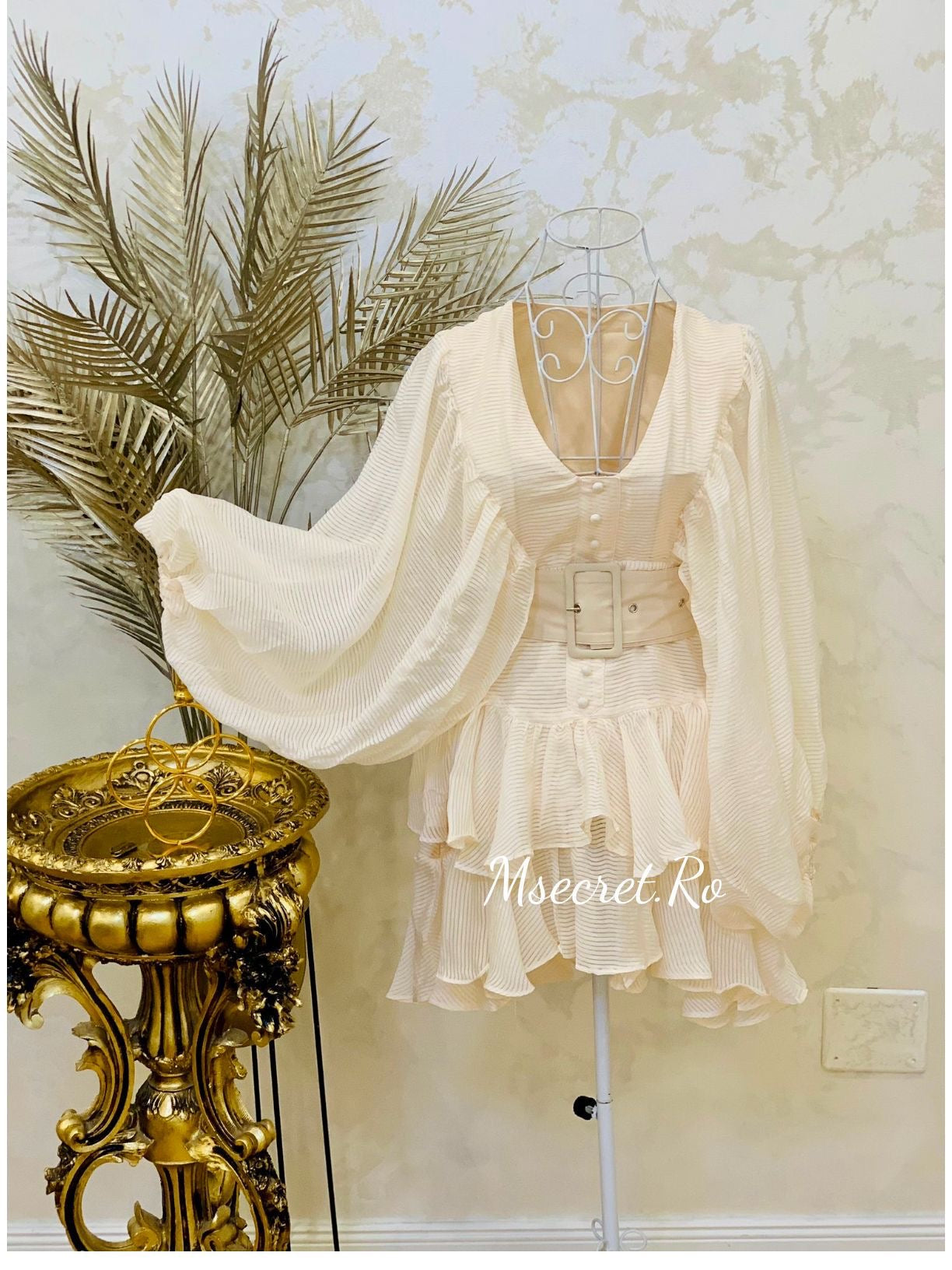 Rochie cu volane Ivory