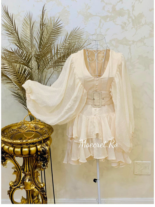 Rochie cu volane Ivory
